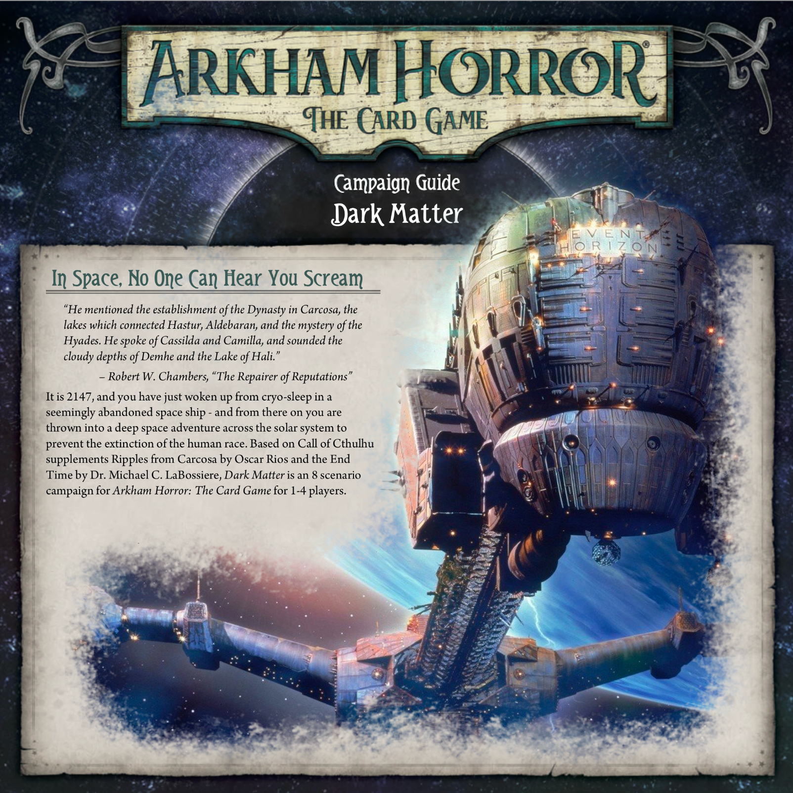 Dark Matter- Scenario Pack (Arkham Horror Fan Made Custom Scenario) - 396Pcs - Rulebook Available in Digital Format Dark Matter + Science Expansion Dark Matter- Scenario Pack (Arkham Horror Fan Made Custom Scenario) - 396Pcs - Rulebook Available in Digital Format Dark Matter + Science Expansion