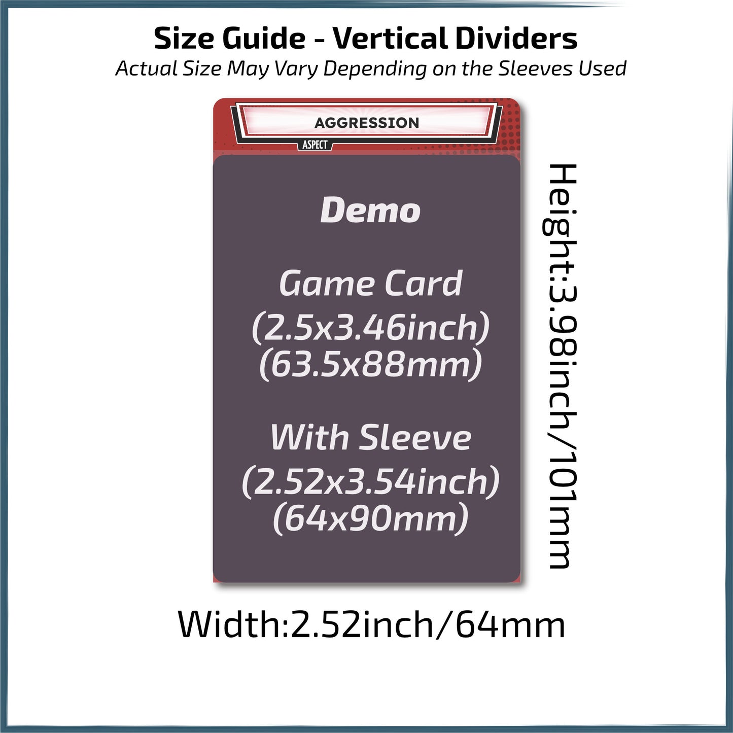 Aspect Dividers - Marvel Champions Dividers - Aspects Arranged by Sub-Aspects OR Energy Level - 30pcs (ASP1/ASP2) + 2 Extra for Free