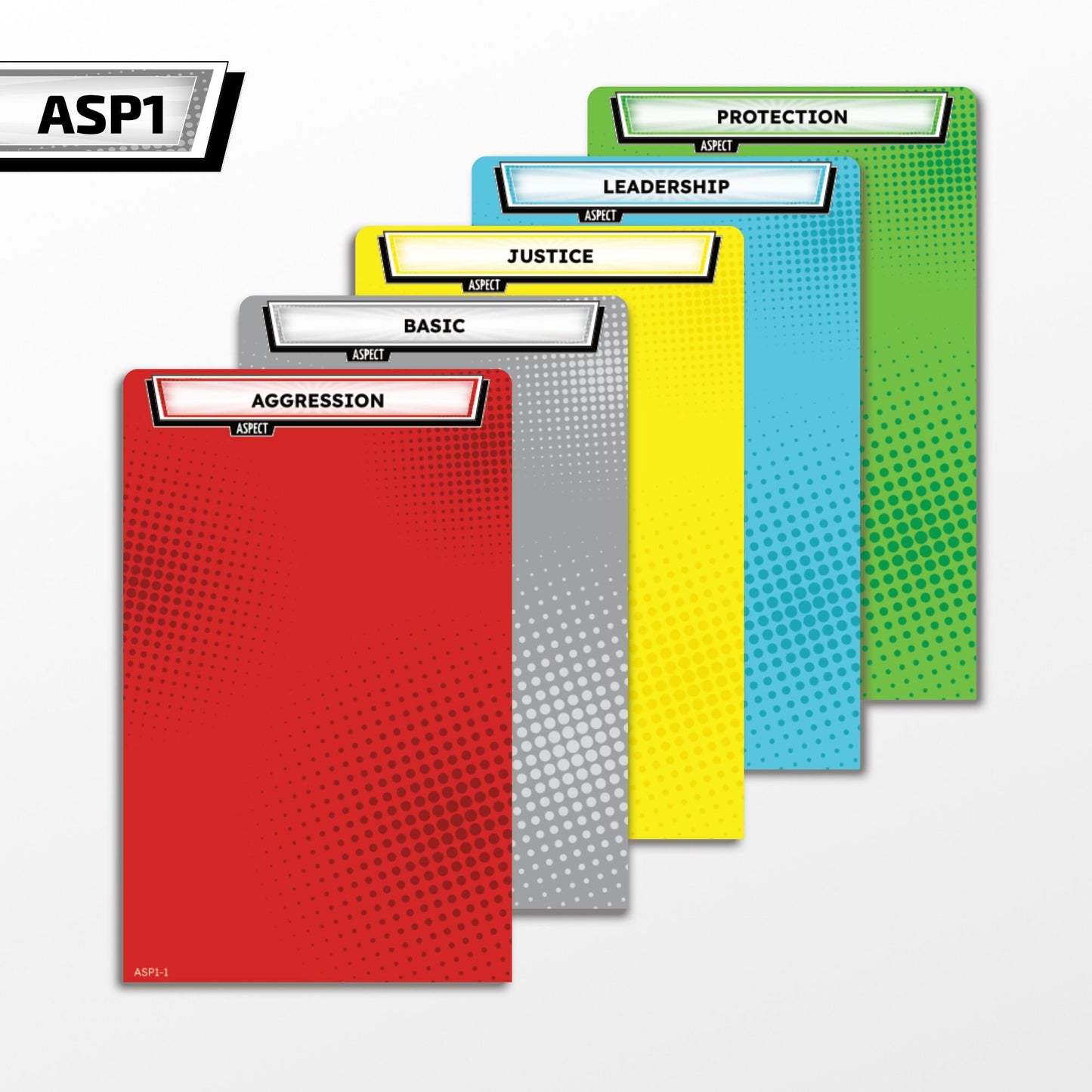 Aspect Dividers - Marvel Champions Dividers - Aspects Arranged by Sub-Aspects OR Energy Level - 30pcs (ASP1/ASP2) + 2 Extra for Free