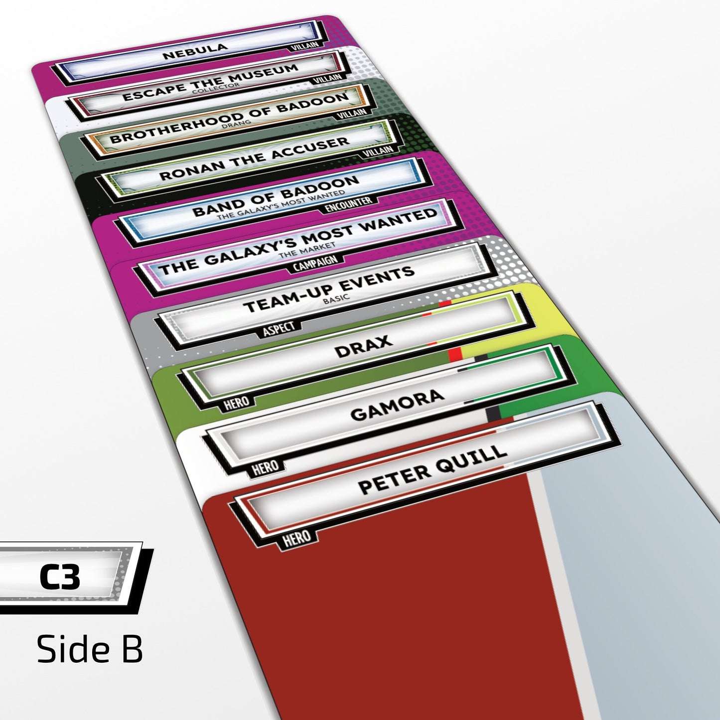 Back Side of Dividers for The Galaxy's Most Wanted & Phase 3 Dividers