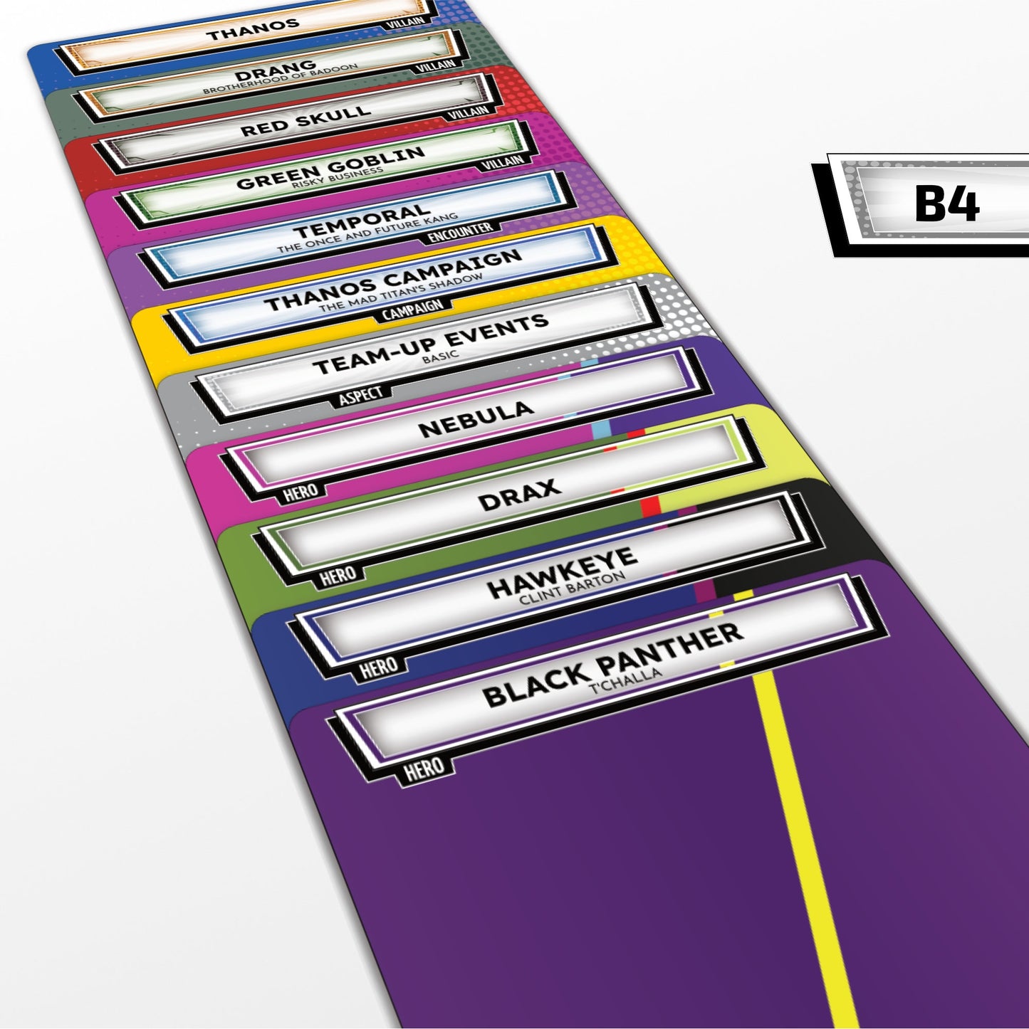 Front Side of Dividers for Marvel Champions Dividers Bundle B4