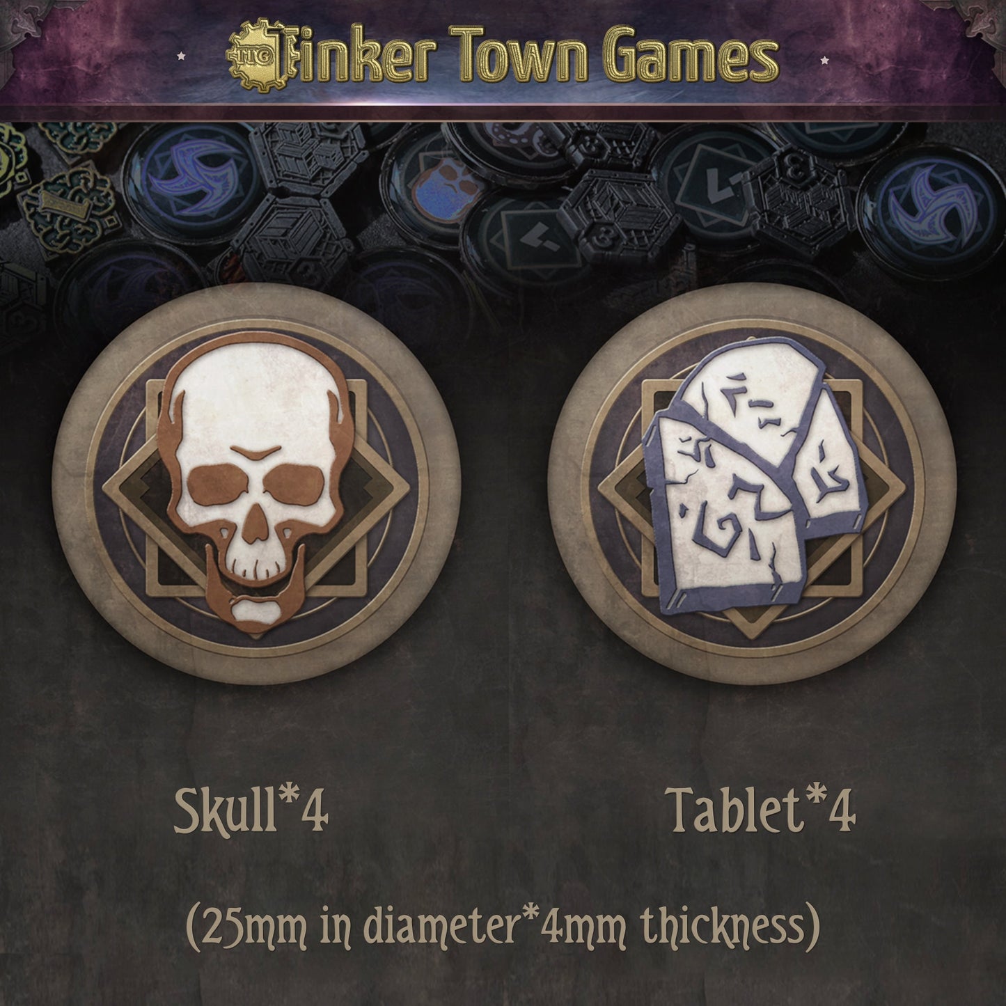 Arkham Horror Chaos Upgrade Metal Tokens