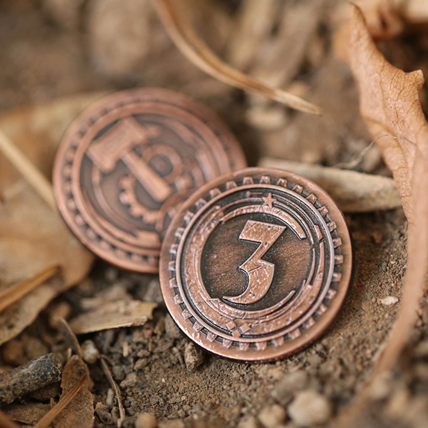 Generic Metal Coins Board Game Money - 1s, 3s, 5s, 10s, 50s