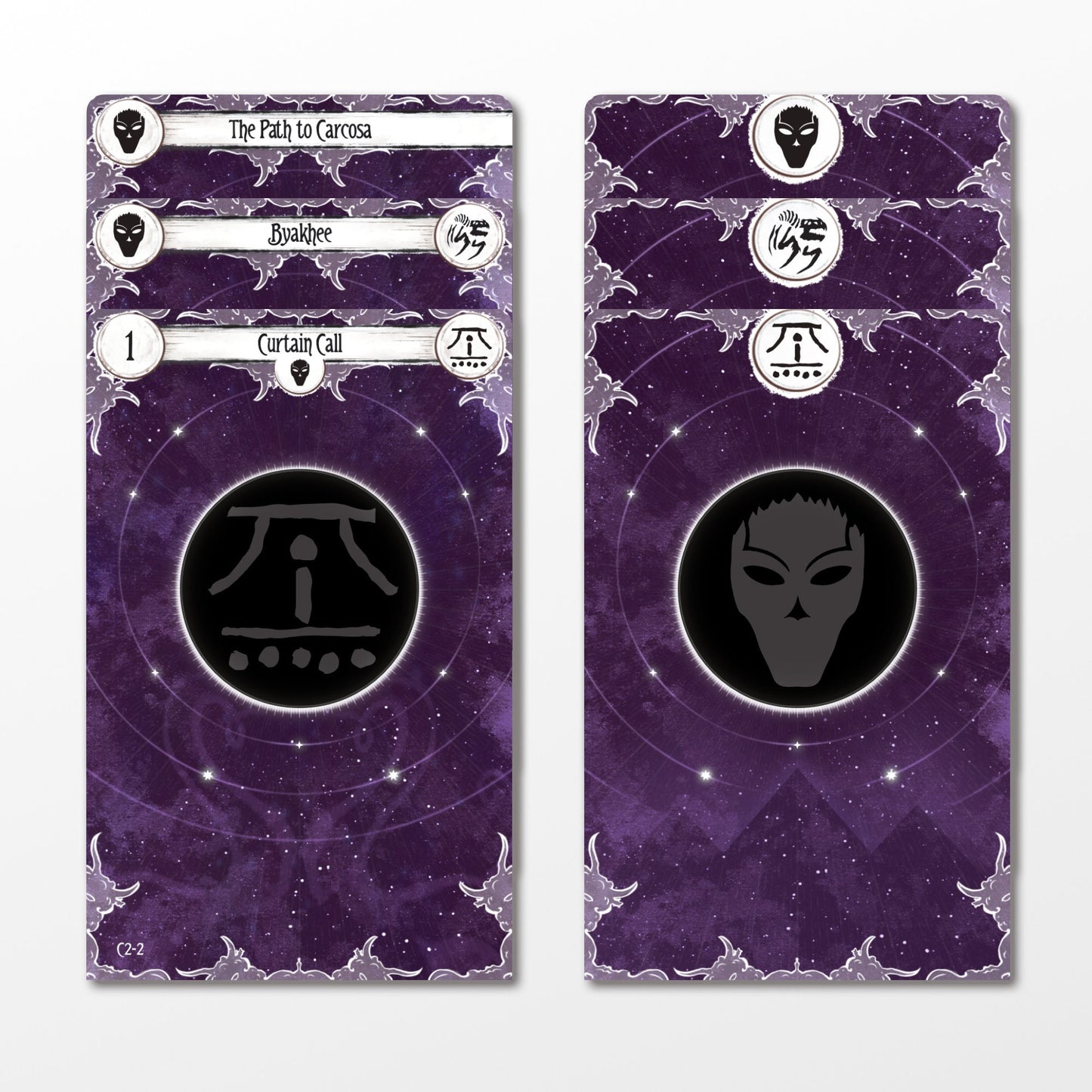 The Path to Carcosa and Return to Set with Investigators (C2) - Vertical & Horizontal - Arkham Horror LCG Dividers - 38pcs