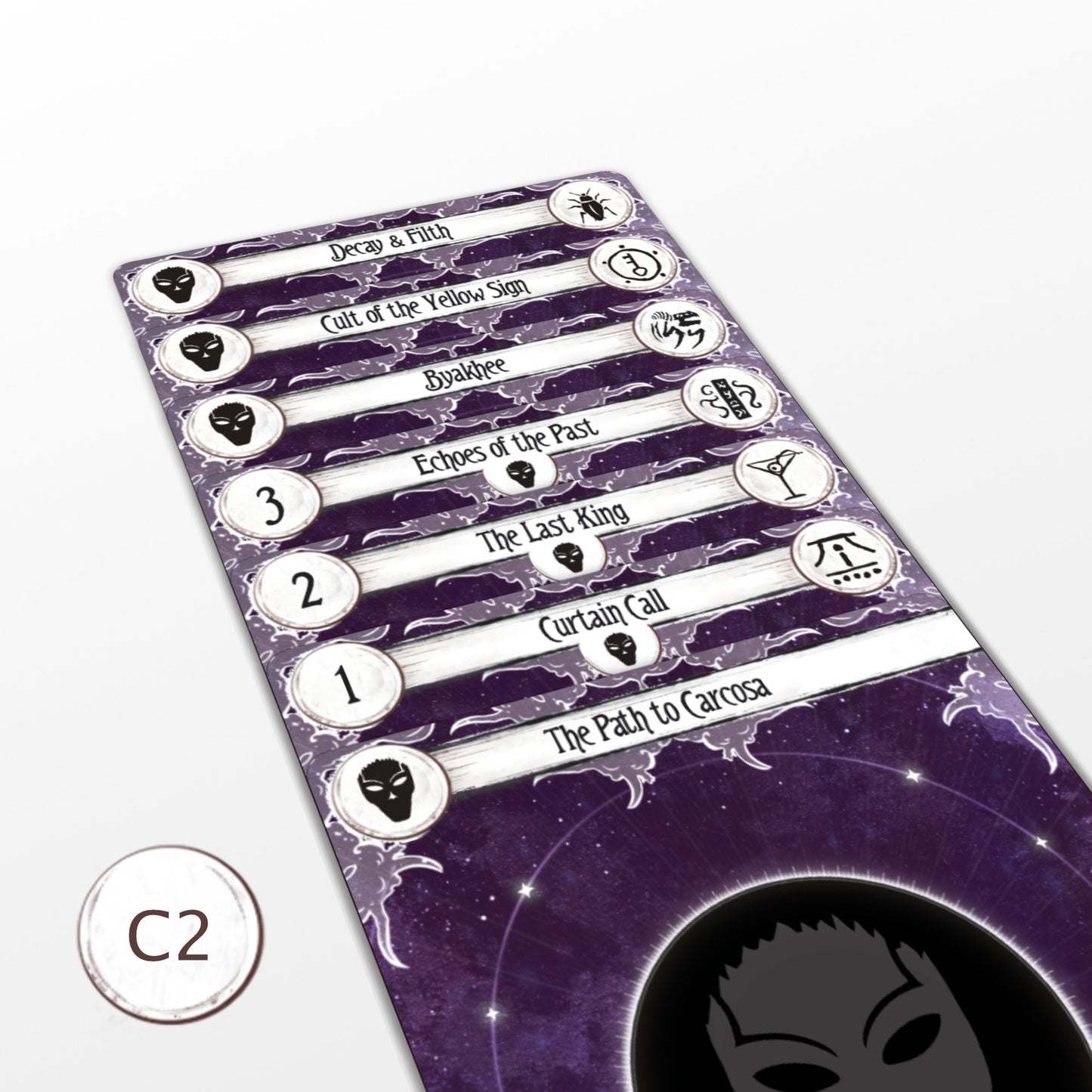 The Path to Carcosa and Return to Set with Investigators (C2) - Vertical & Horizontal - Arkham Horror LCG Dividers - 38pcs