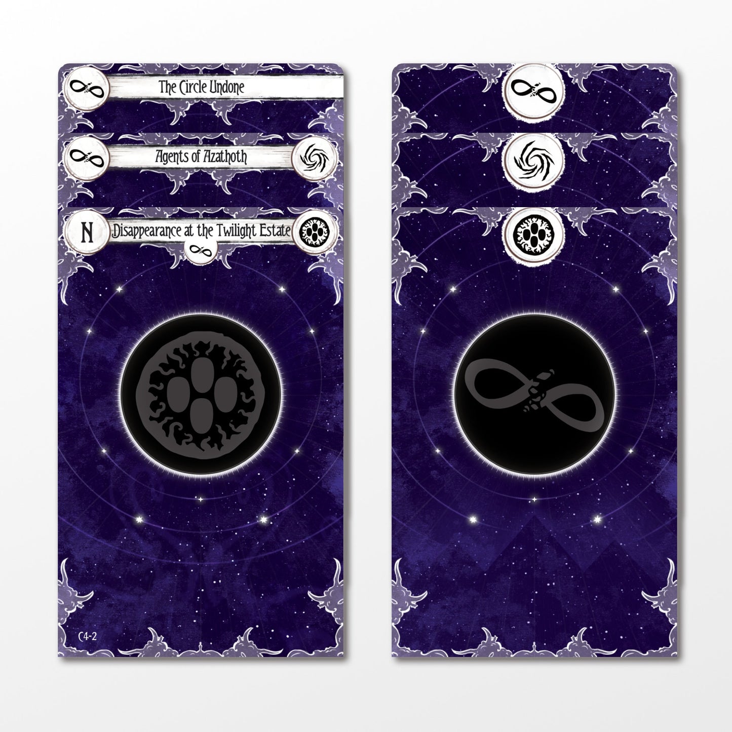 The Circle Undone and Return to Set with Investigators (C4) - Vertical & Horizontal - Arkham Horror LCG Dividers - 45pcs