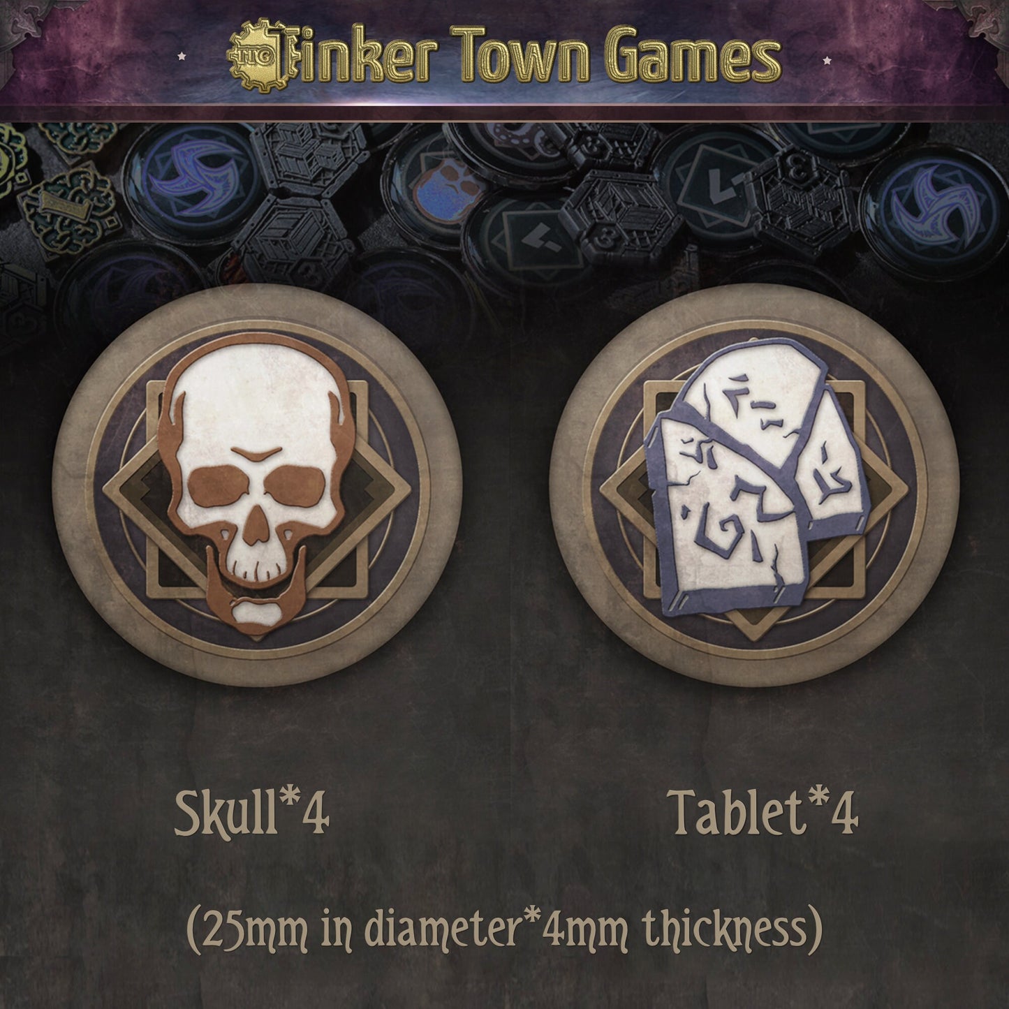 Custom 44 Chaos Token - Arkham Horror LCG (25mm in diameter)