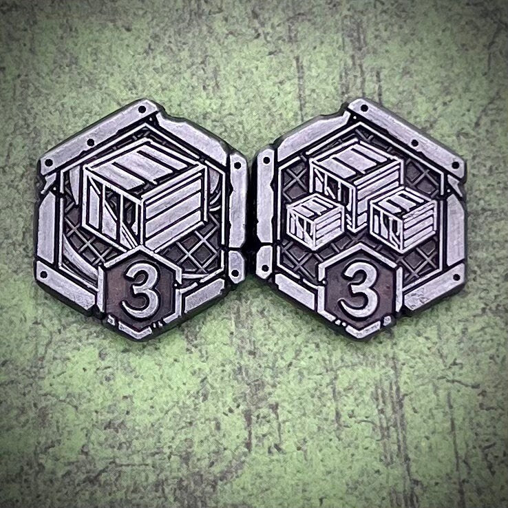 Resource Tokens Metal Upgrade for Arkham Horror LCG (double-sided, metal, 15,18,22mm in diameter)