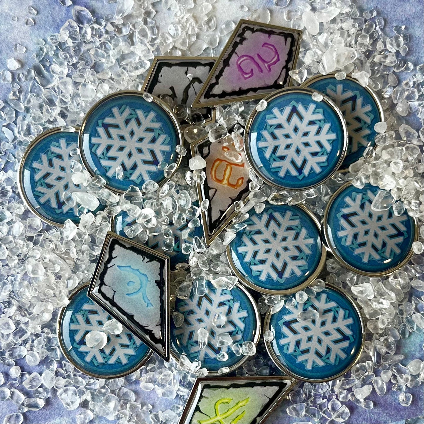 Edge of the Earth Expansion Tokens Upgrade, Frost & Seals/Runes Token for Arkham Horror LCG