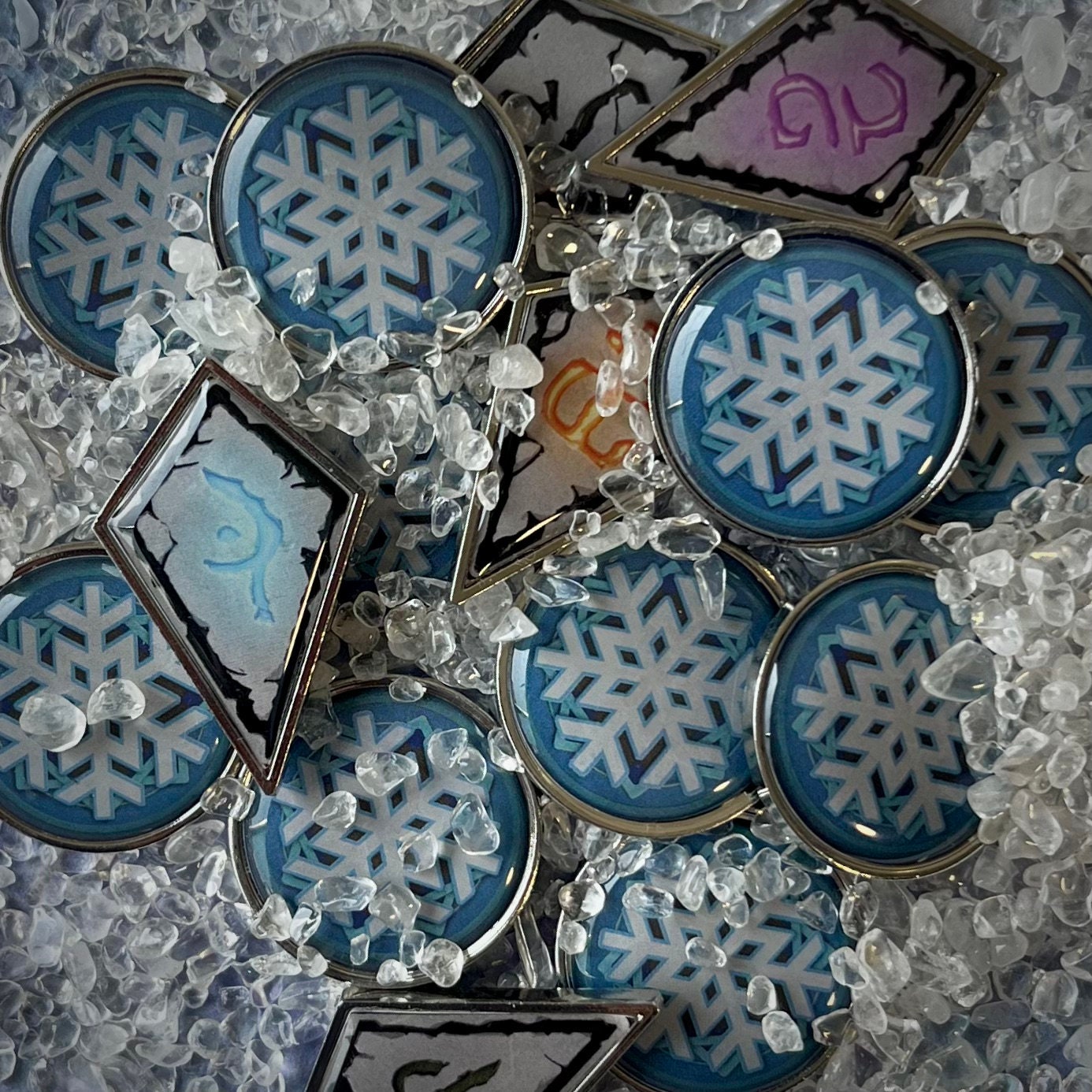 Edge of the Earth Expansion Tokens Upgrade, Frost & Seals/Runes Token for Arkham Horror LCG