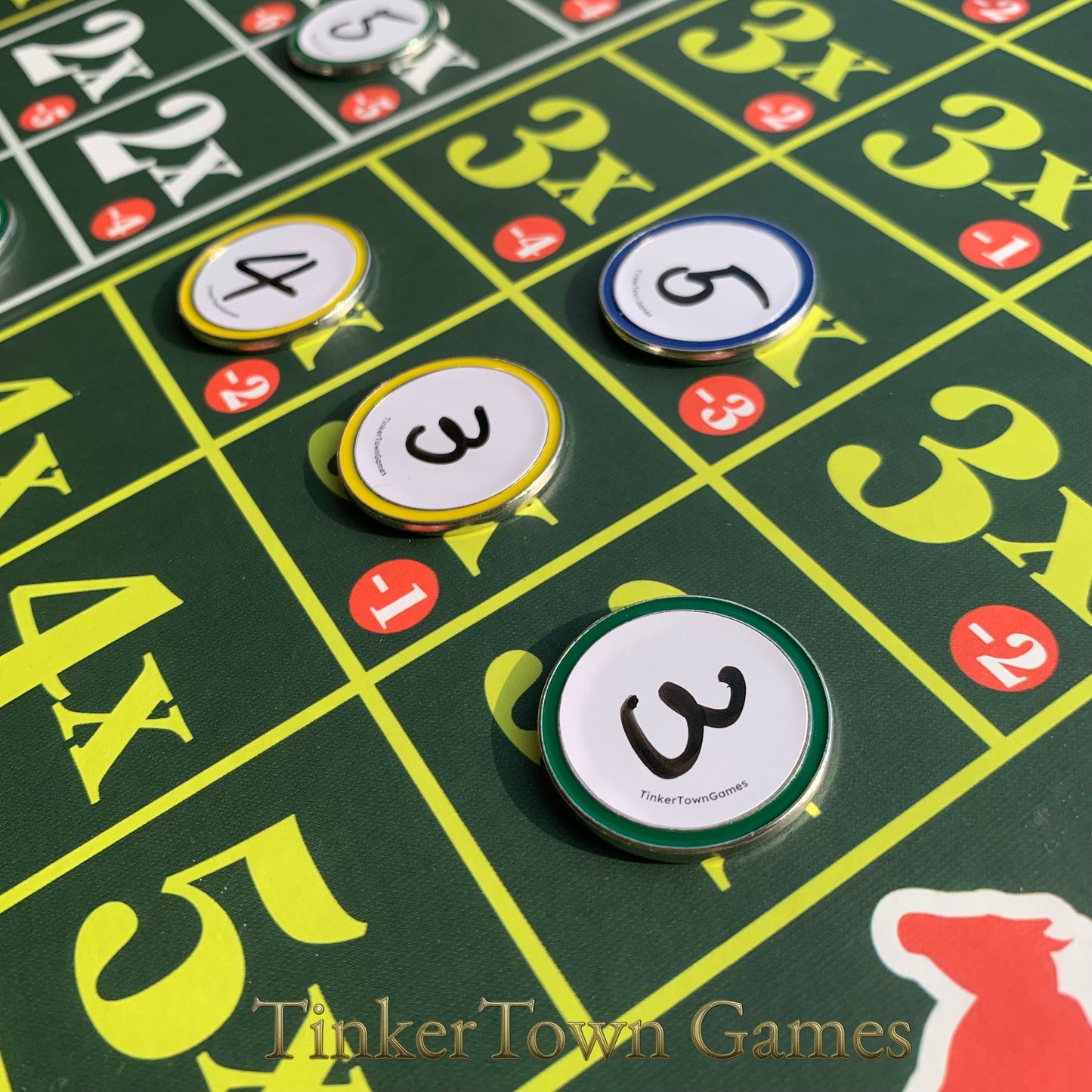 Metal Dry Erase Tokens, Ability Counters - for Board Games, RPGs, TCGs, MTG, Storage Box Included, 5 Free Markers For Set Over 30 Tokens