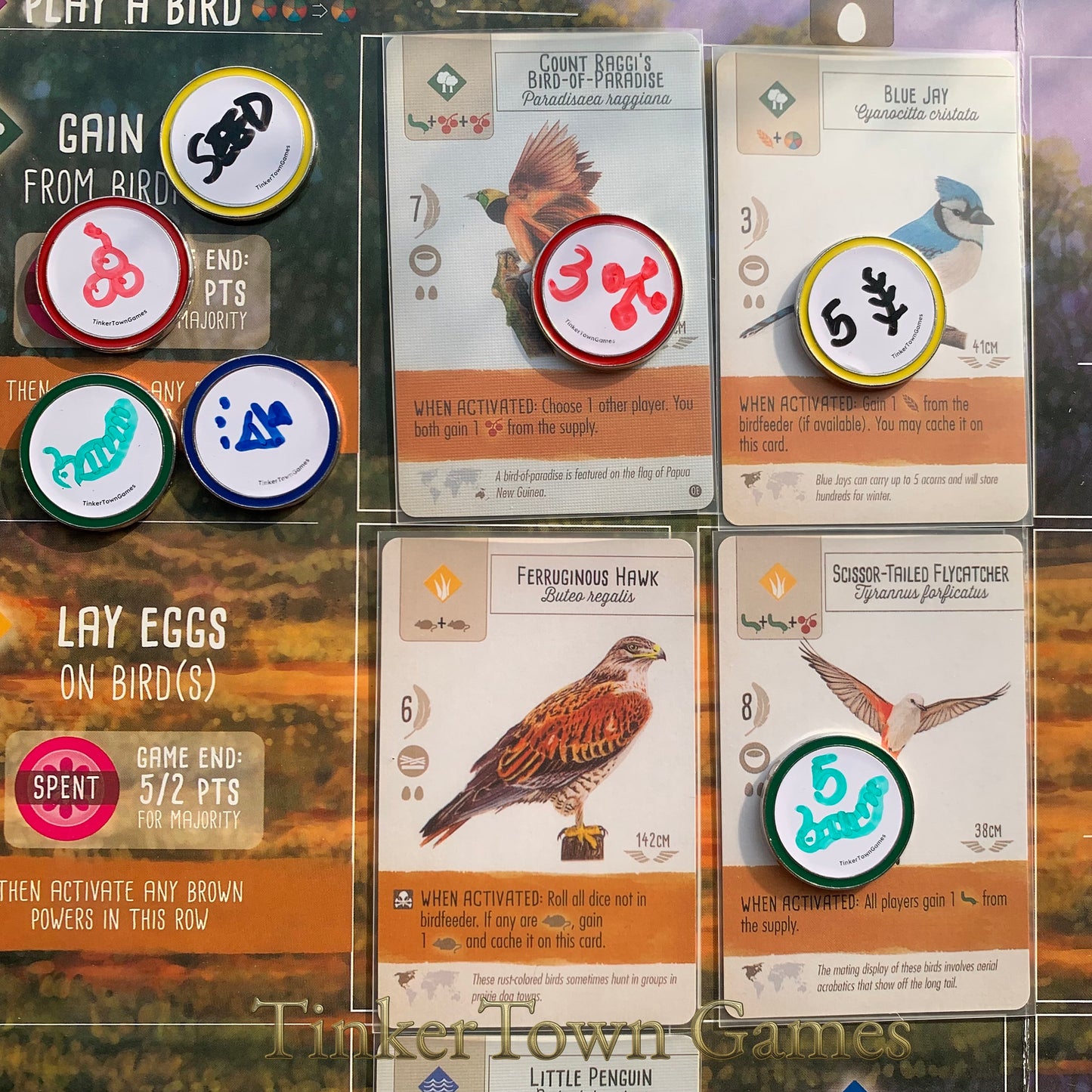 Metal Dry Erase Tokens, Ability Counters - for Board Games, RPGs, TCGs, MTG, Storage Box Included, 5 Free Markers For Set Over 30 Tokens