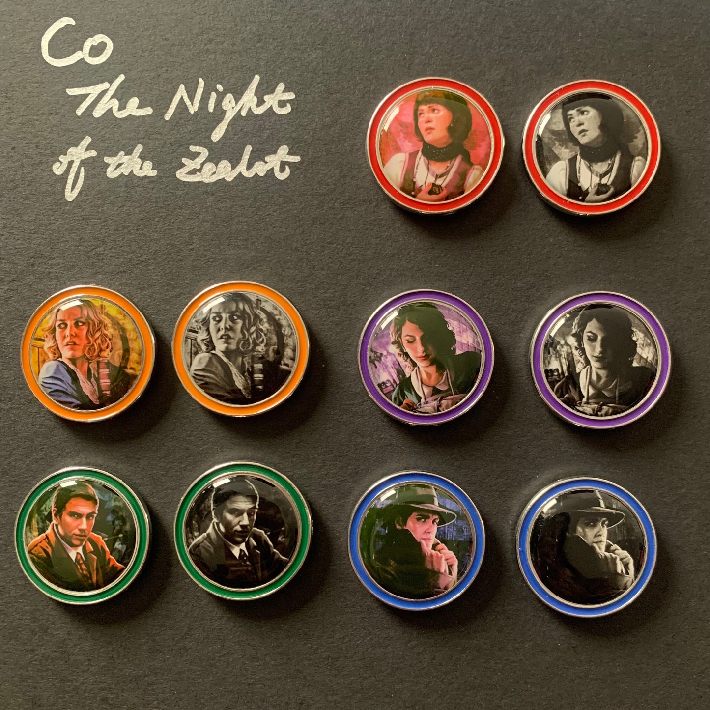 67x Arkham Horror Investigator Tokens for AHLCG, Class Color Rims for Enhanced Visuals, Revised Core Set Available (Double-Sided 1.1"/28 mm)