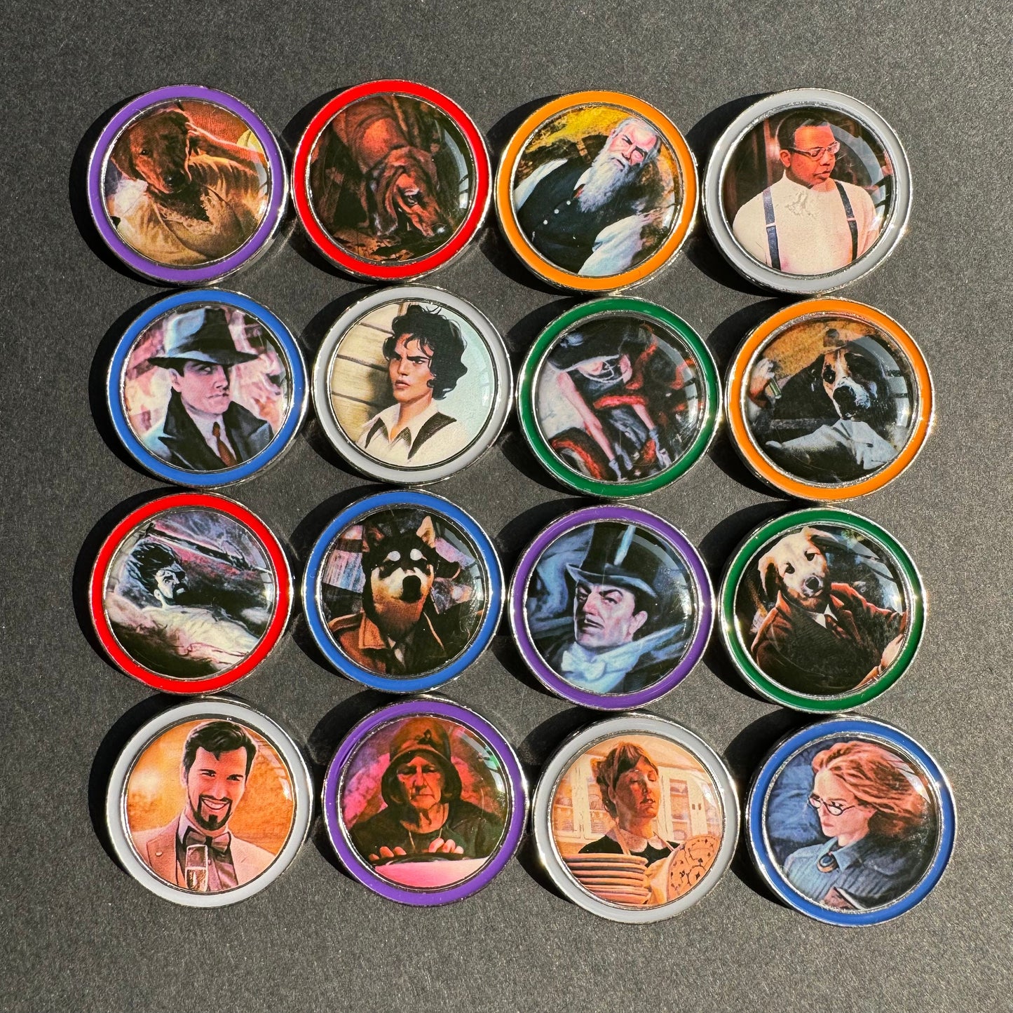 Arkham Horror Standalone Novella and Print & Play Investigators, Circle Undone Neutral, Barkham Horror, Metal Upgrade Tokens (double-sized)