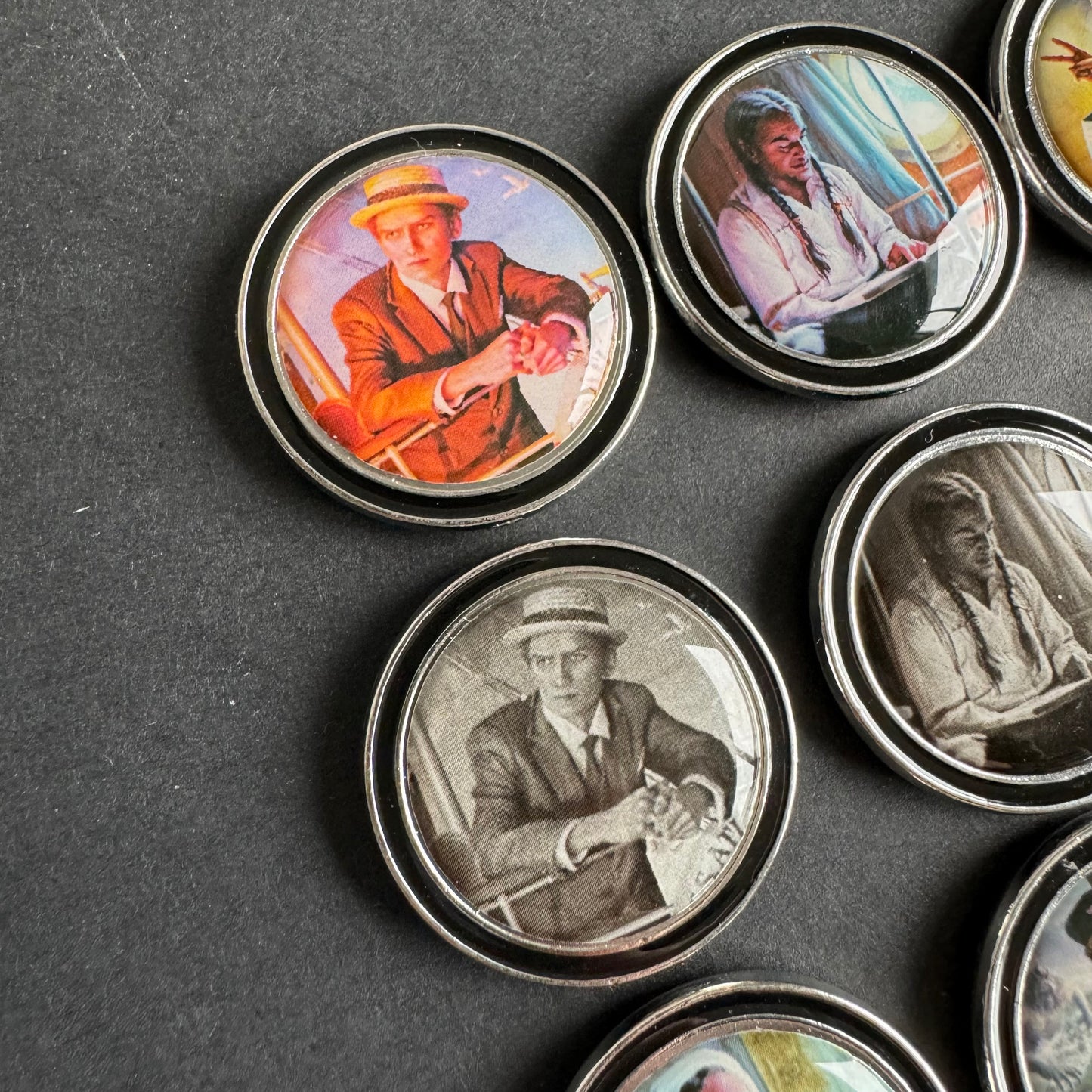 10x Unfathomable Investigators, metal upgrade board game tokens, Arkham Horror LCG(double sided, 28mm diametre)