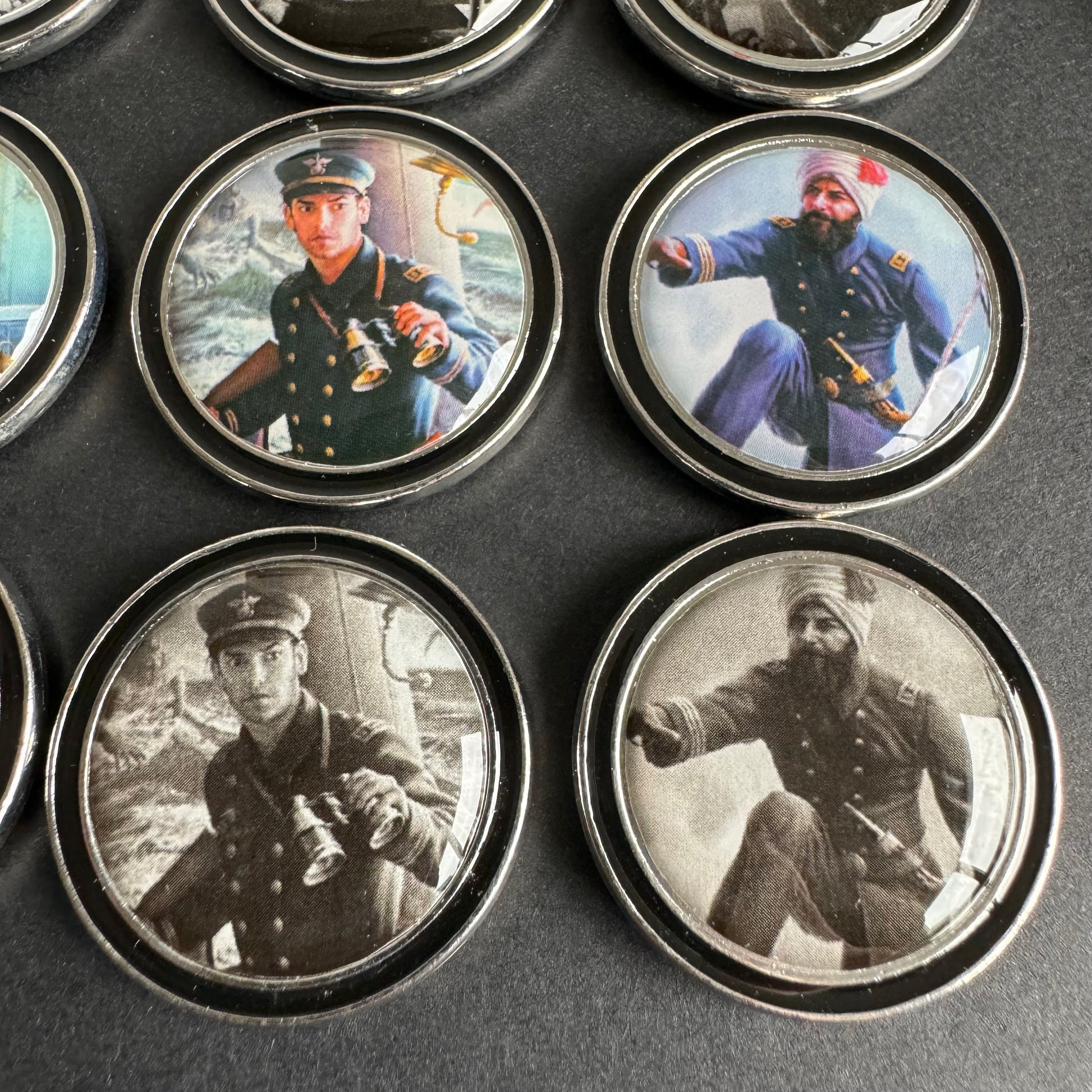 10x Unfathomable Investigators, metal upgrade board game tokens, Arkham Horror LCG(double sided, 28mm diametre)