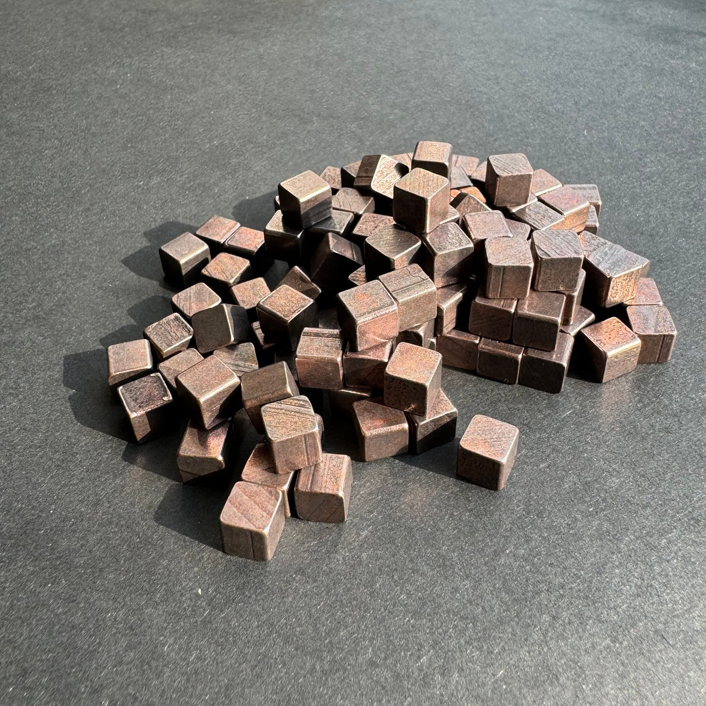 40x 8mm/0.31inches Metal Cubes in Bronze, Sliver and Gold, Upgraded Board Game Tokens, Iron Miniature