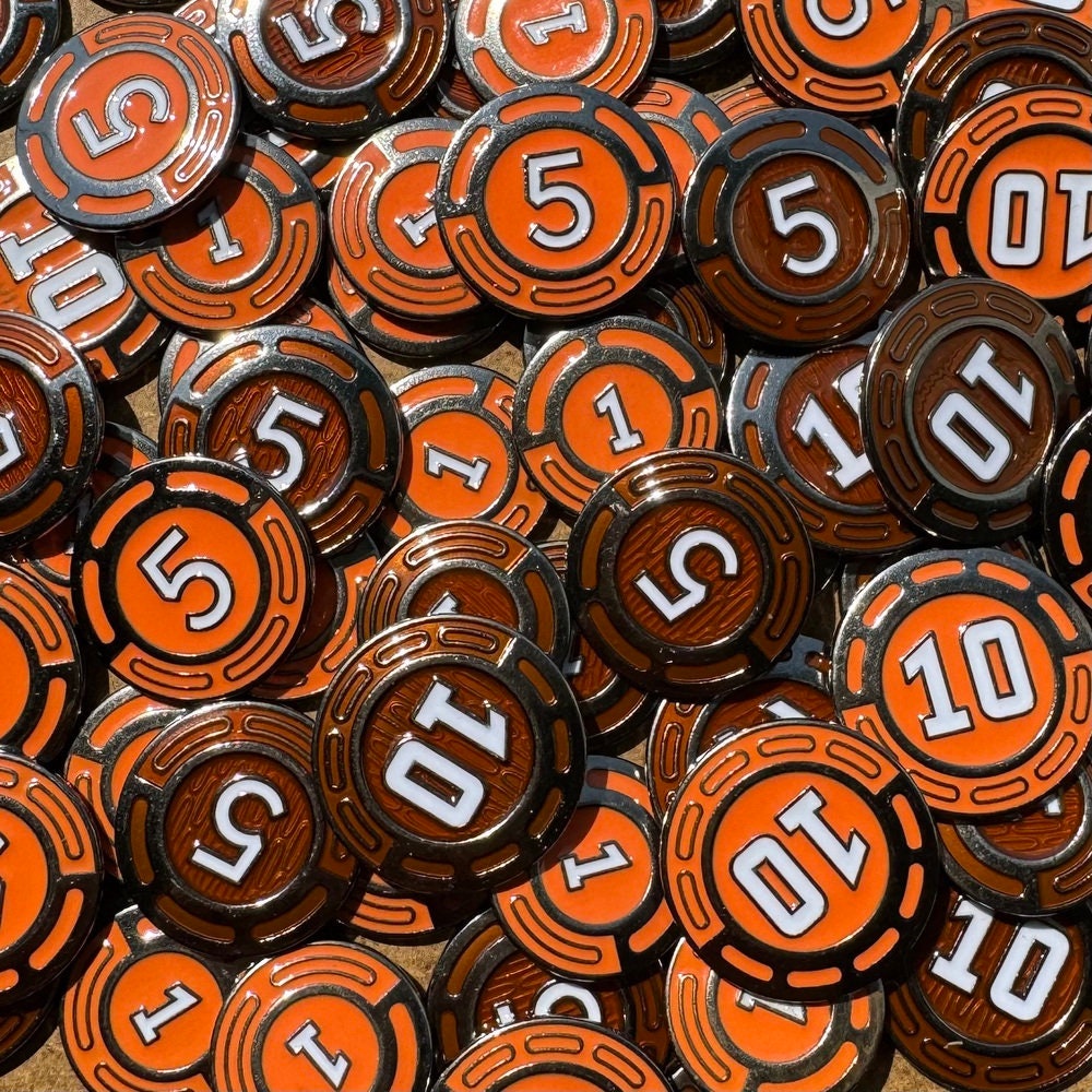 Generic Metal Coins Board Game Money - 1s, 5s, 10s, Double-sided