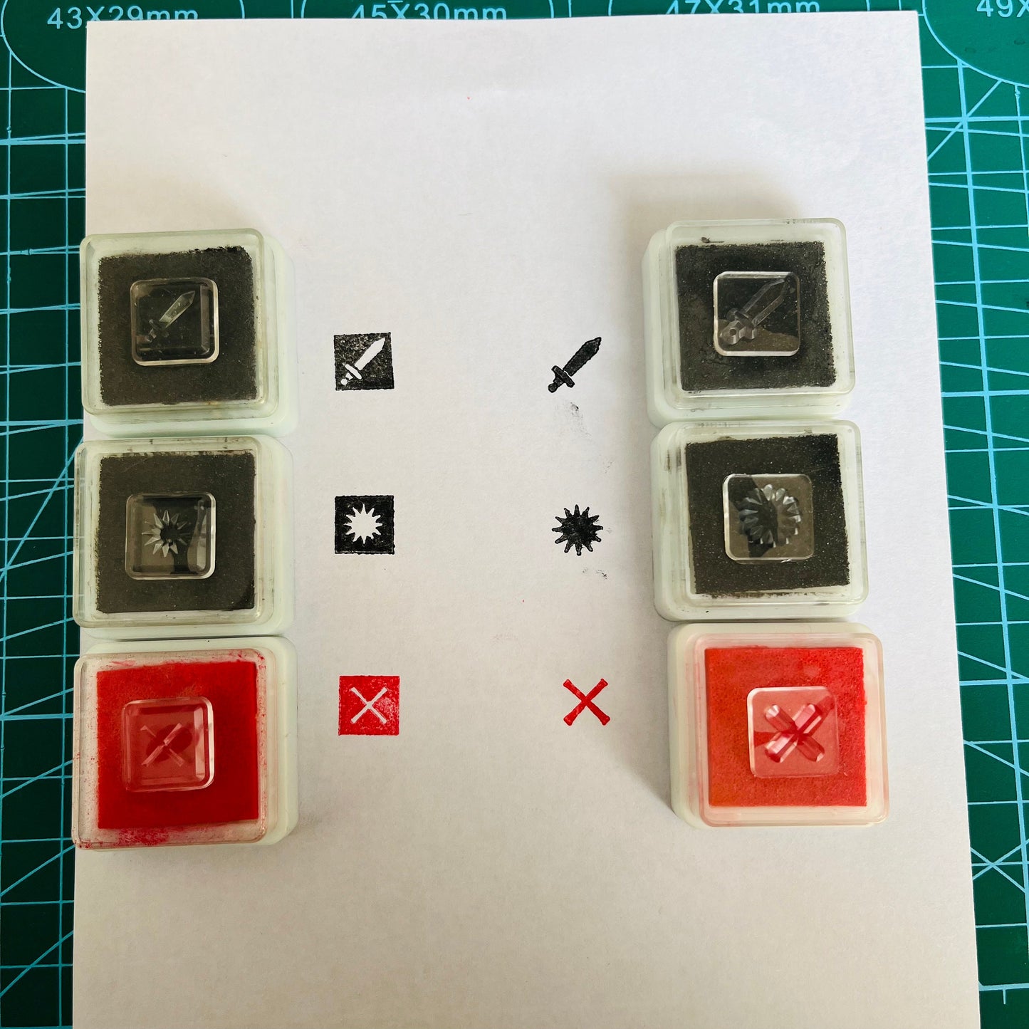 36 Stamps and 36 Ink Pads For Cartographers Board Game Stamp, 5 Unique Monsters Designs Included for Cartographers Heroes