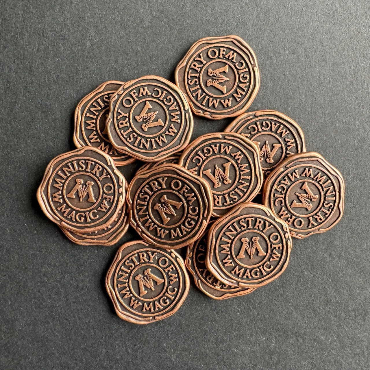 25x Metal Harry Potter Hogwarts Battle Influence Token, Double Sided (Mirrored)