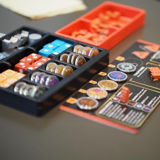 25x ARCS Resource Tokens, Cities and Starports Tokens for Base Game and Expansion, Board Games Metal Upgrade (double-sided)