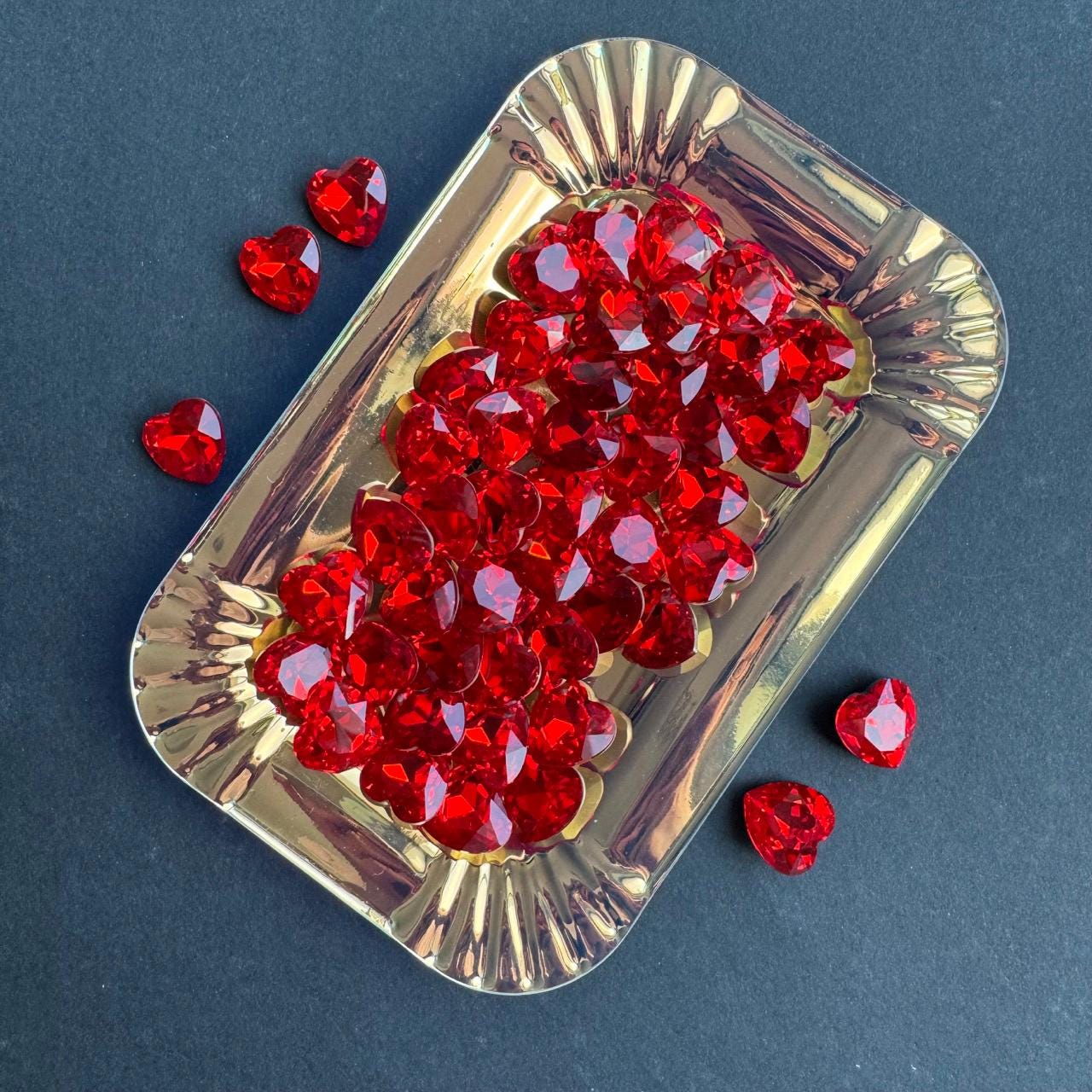 12x Glass Hearts for Health Upgrade Tokens for Board Game, Wound Counter, Damage, Blood