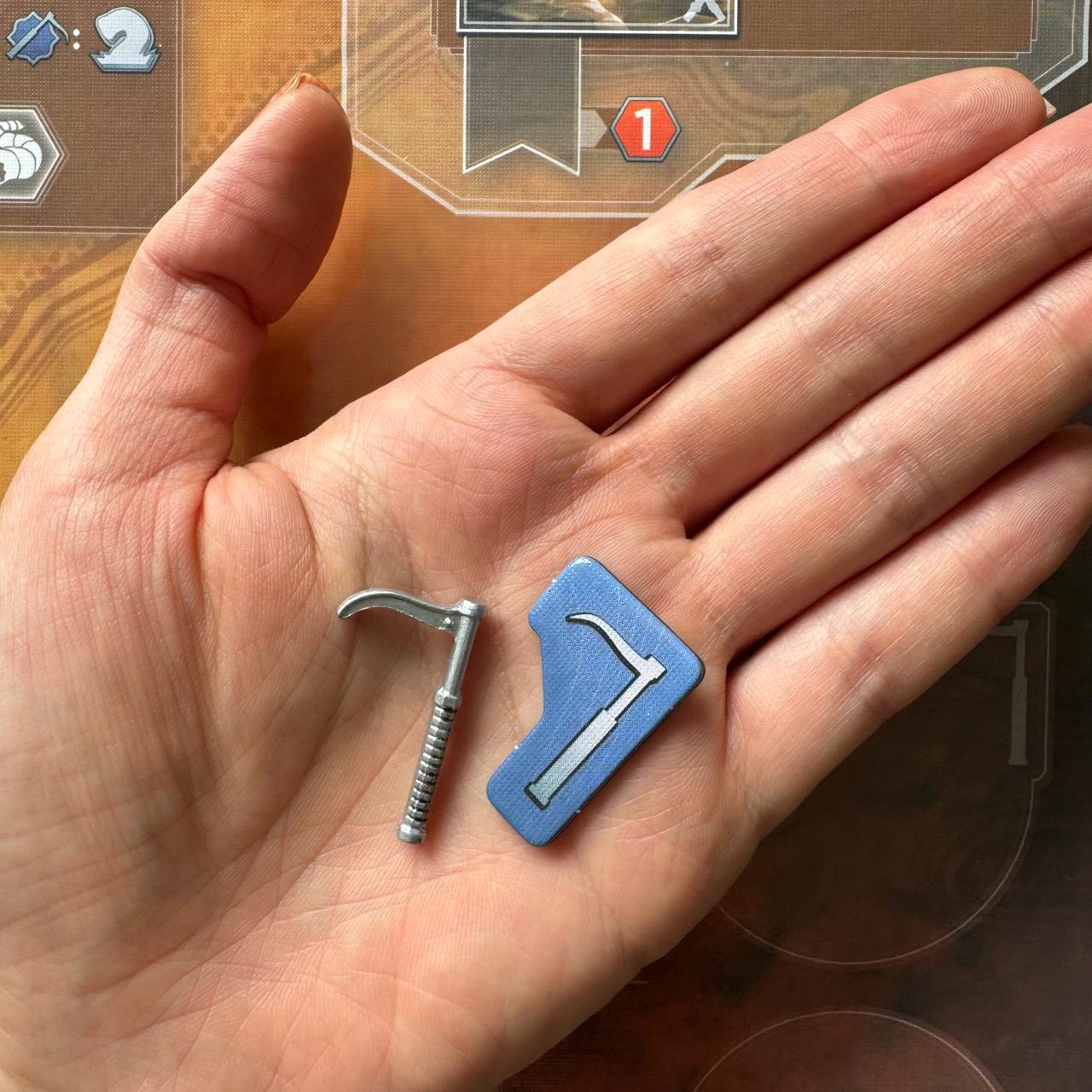 83x Dune Imperium Uprising Metal Token Upgrade, Water, Solari, Spice and Maker Hooks Tokens, Double-sided