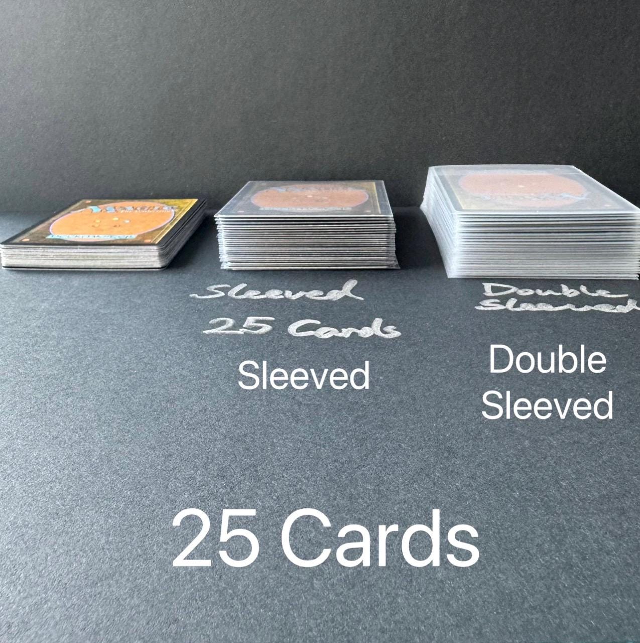 Card Sleeves Double Sleeves 120 Micron - Standard Board Game Card Size 65x90mm, 58x89mm, 100 Pcs Pack, Clear and Matt Finish
