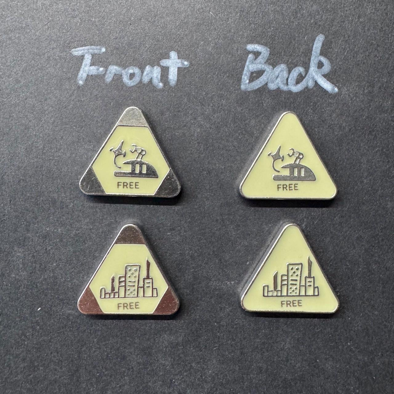 25x ARCS Resource Tokens, Cities and Starports Tokens for Base Game and Expansion, Board Games Metal Upgrade (double-sided)