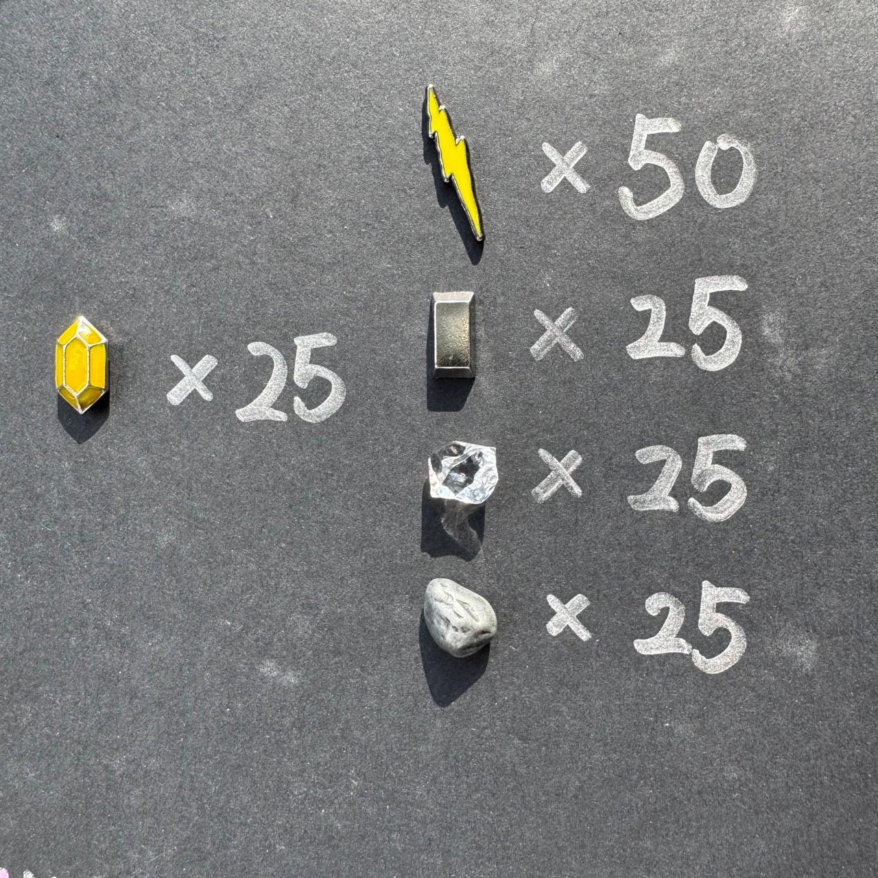 200x Andromeda's Edge Board Game Metal Tokens Upgrade, Energy, Credits, Ice, Nanocarbon and Titanium