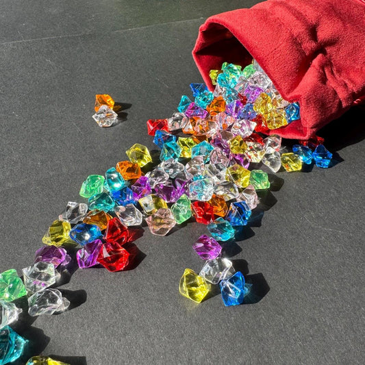 Rupees for Board Game, Game Resources, Count Tokens Legend of Zelda, Ocarina of Time, Translucent Colour, Acrylic Gems, Sizes in 6mm&11mm