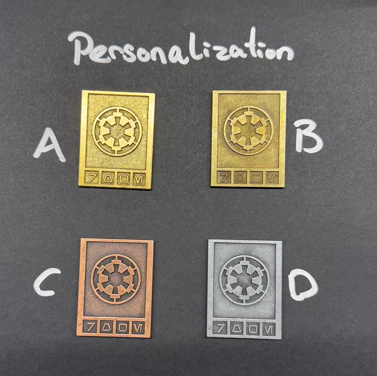 12x Metal Star Wars Imperial Credits Props, Credits for Sabacc, 4 Colour Variations, 2.7mm thickness