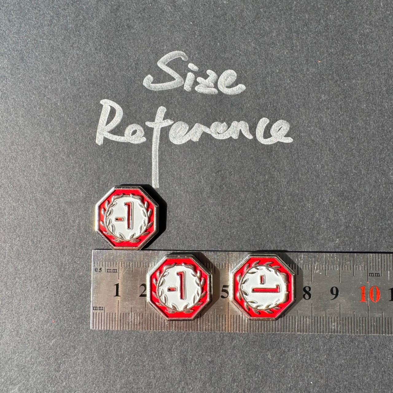 24x 7 Wonders Military Victory Counter 1 3 5, Hand Painted, Golden Plating, Board Game Metal Token Upgrade, Double-sided