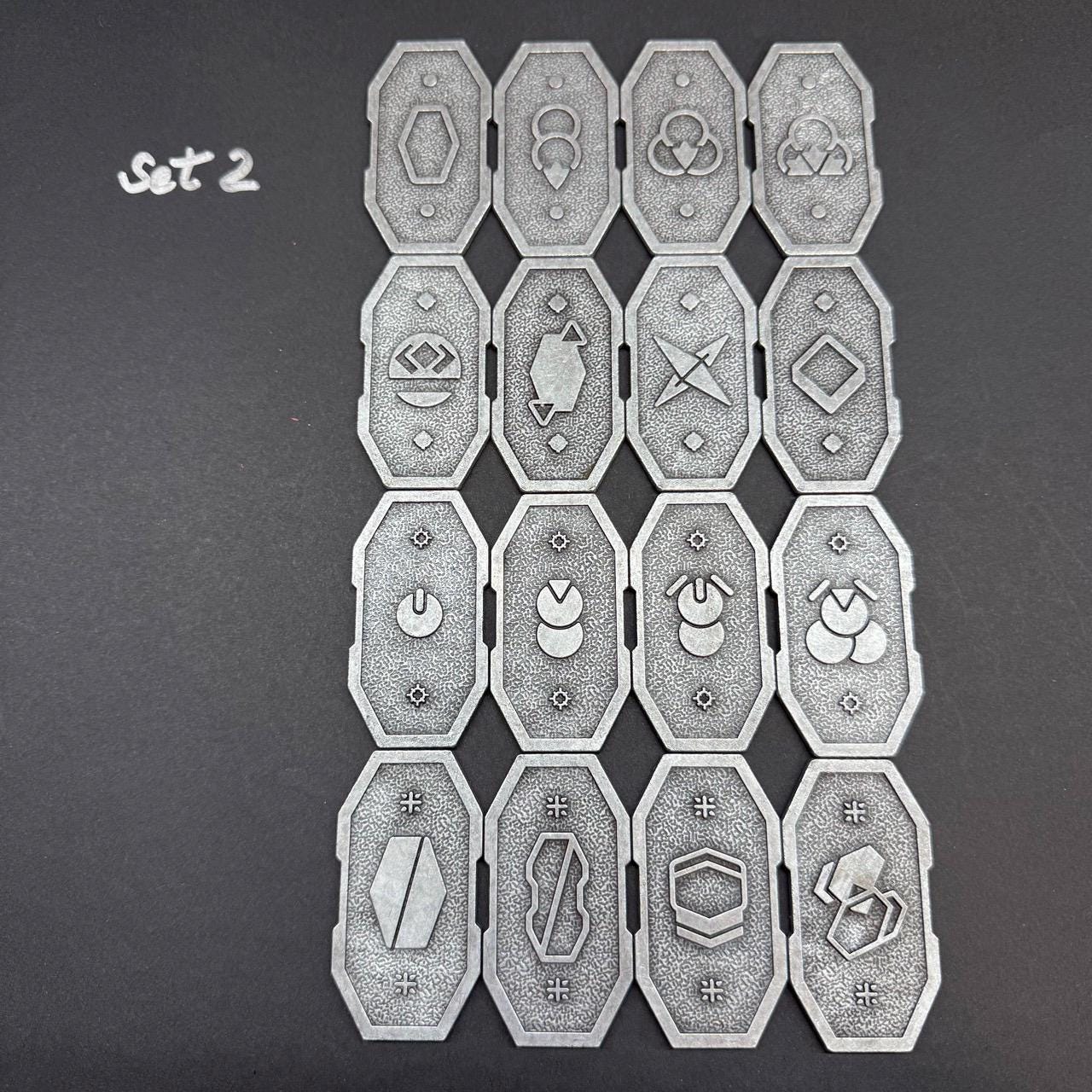 16x Metal Kessel Sabacc Shift Tokens Full Set, Star Wars Outlaws Sabacc Heavy Game Props, Double Sided