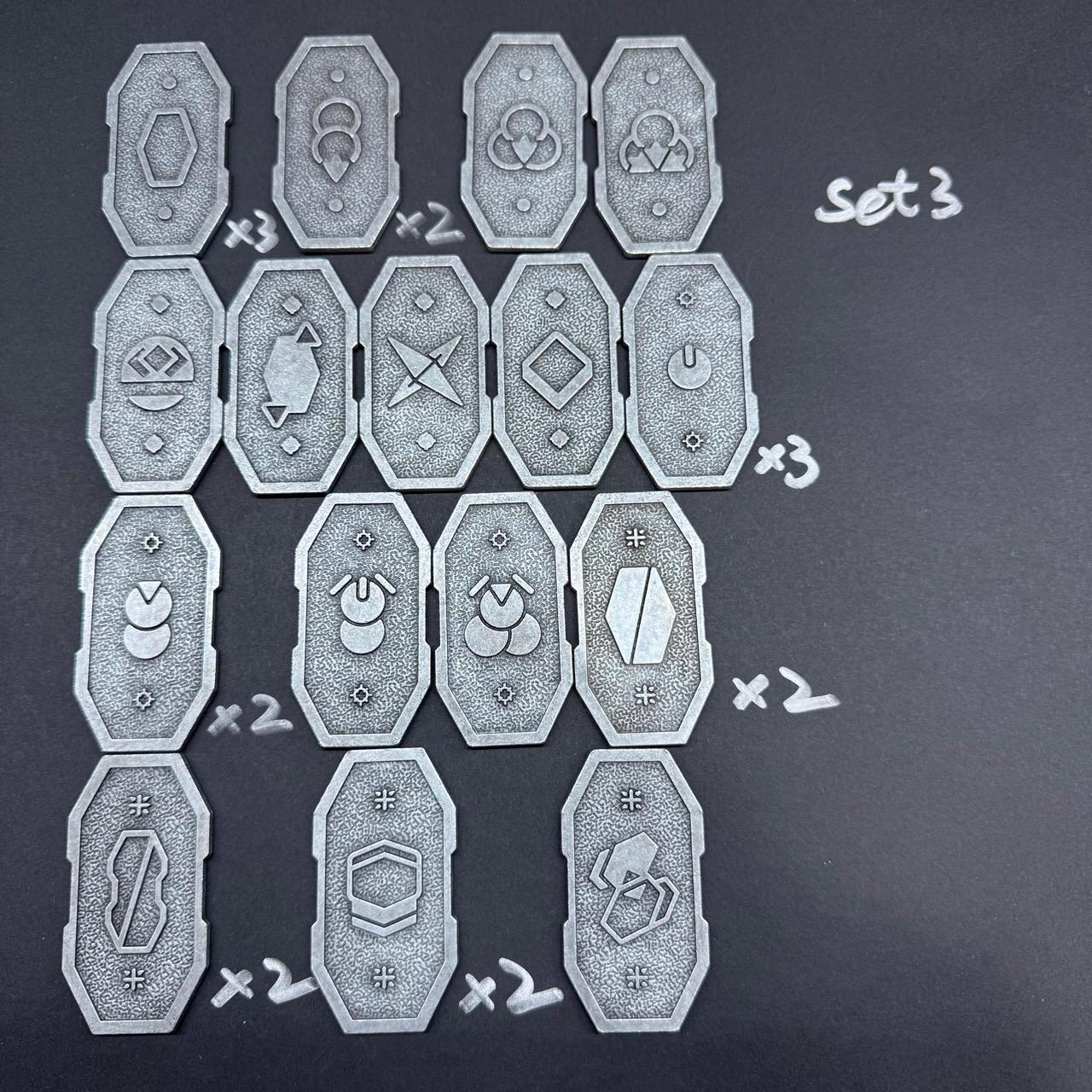 16x Metal Kessel Sabacc Shift Tokens Full Set, Star Wars Outlaws Sabacc Heavy Game Props, Double Sided