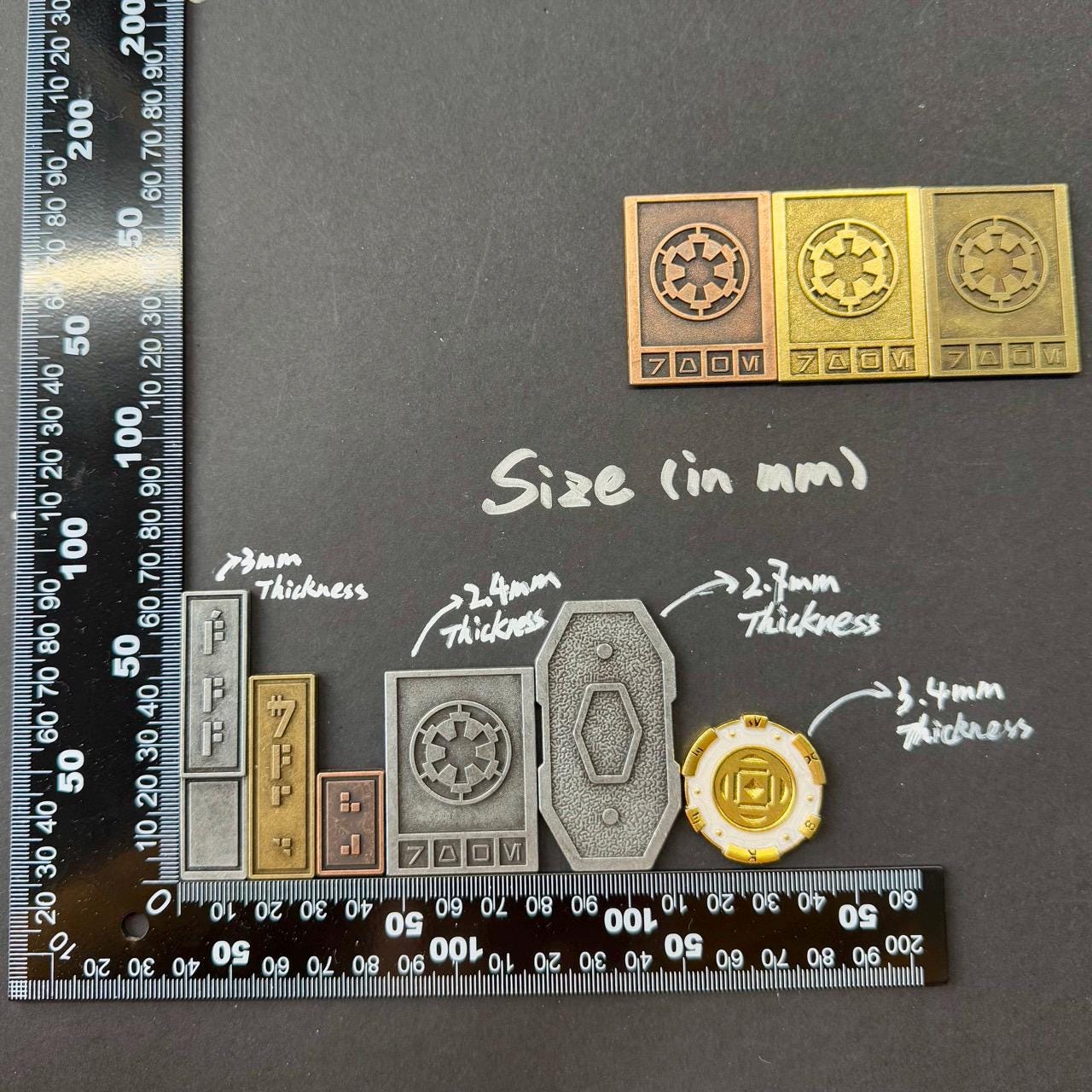 16x Metal Kessel Sabacc Shift Tokens Full Set, Star Wars Outlaws Sabacc Heavy Game Props, Double Sided