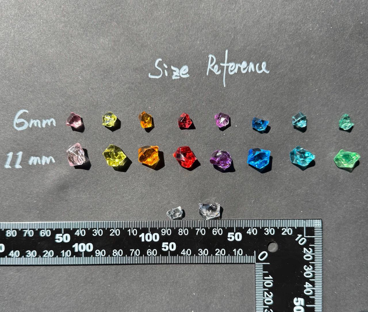 Rupees for Board Game, Game Resources, Count Tokens Legend of Zelda, Ocarina of Time, Translucent Colour, Acrylic Gems, Sizes in 6mm&11mm