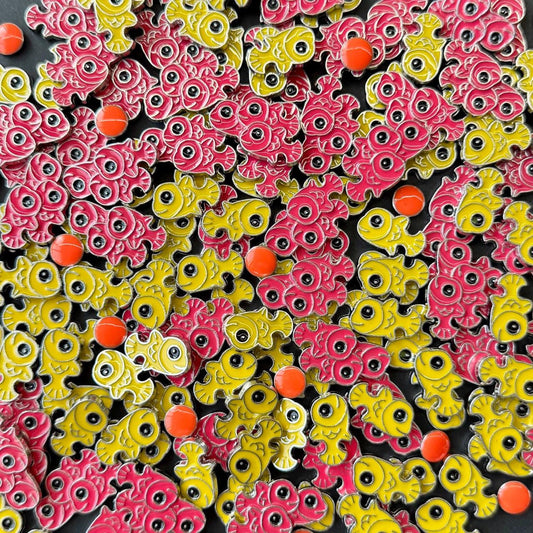 60x Metal Upgrade Finspan Tokens, Young Fish, School of Fishes, Board Game Token