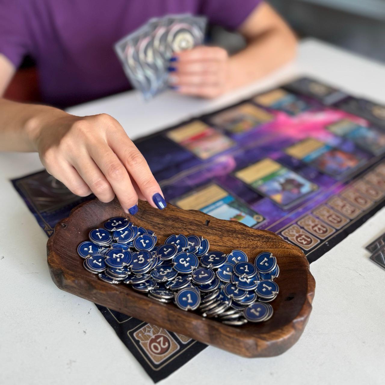 15x Metal Damage Tokens for Lorcana TCG Board Game, Generic Game Tokens, Double-sided