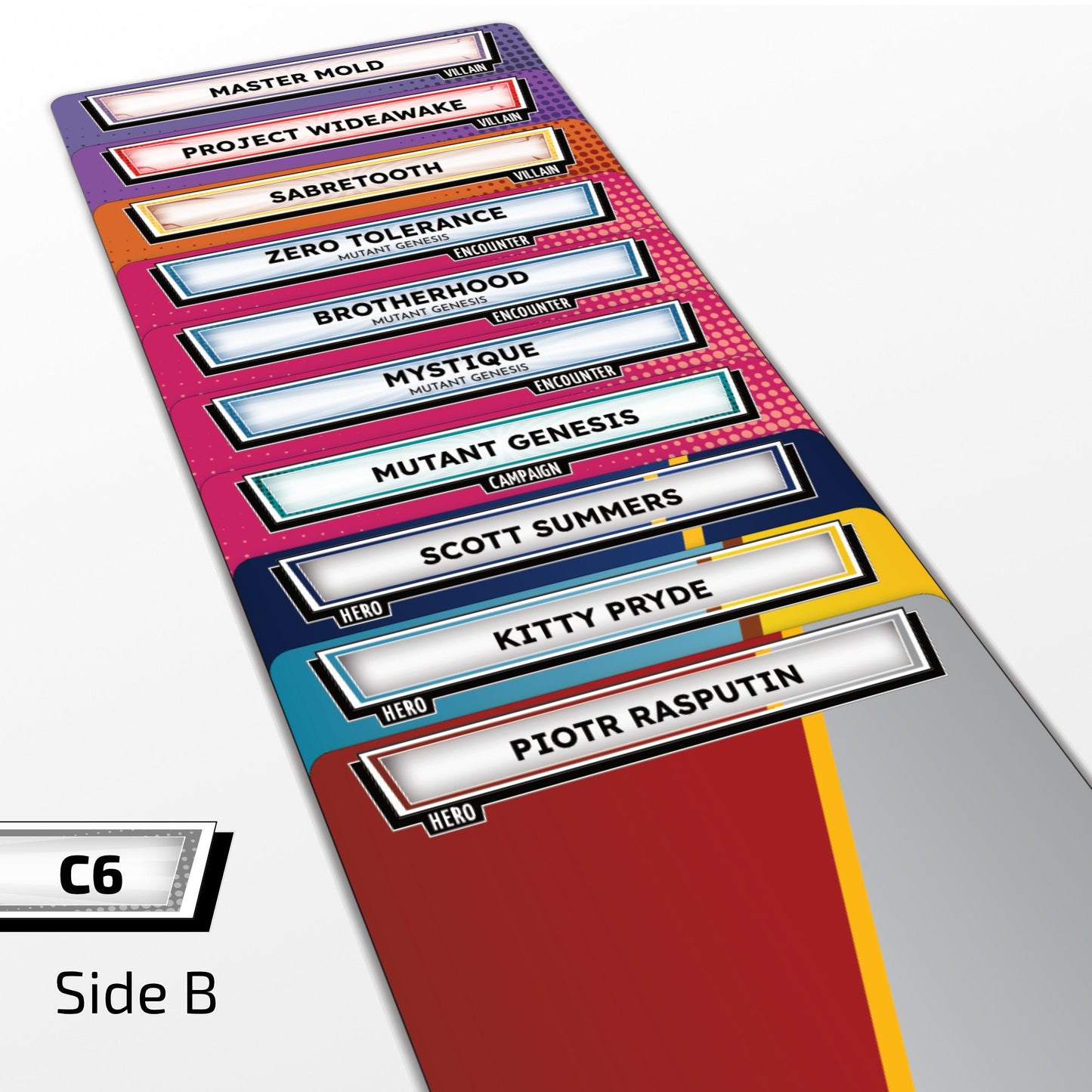 Mutant Genesis (MGEN) & Respective Hero, Scenario Packs Cycle Dividers - Marvel Champions Dividers - 35pcs (C6)
