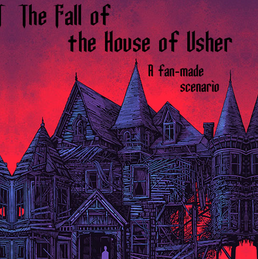 The Fall of the House of Usher - Standalone Scenario (Arkham Horror Fan Made Custom Scenario) - 60Pcs - 5 Guide Cards Included.
