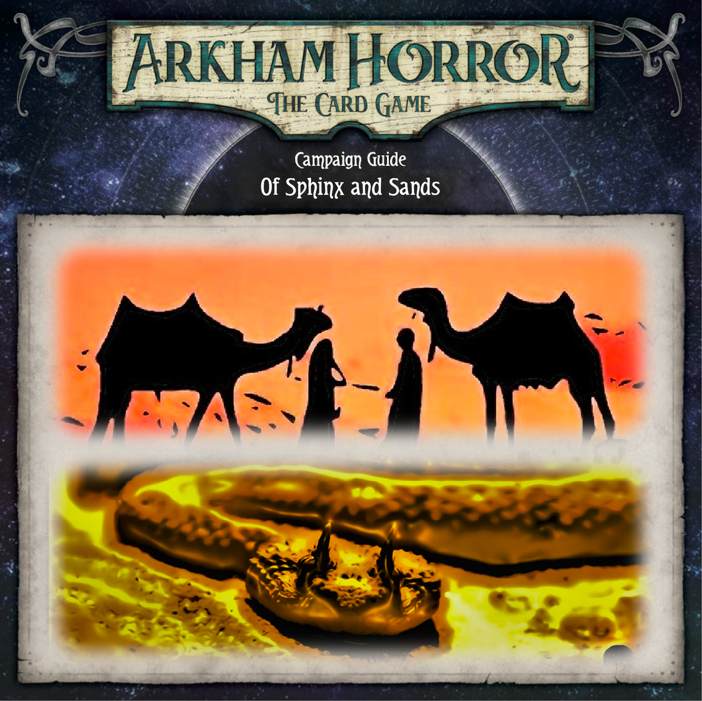 Of Sphinx and Sands - Scenario Pack (Arkham Horror Fan Made Custom Scenario) - 182Pcs - Rulebook Available in Digital Format