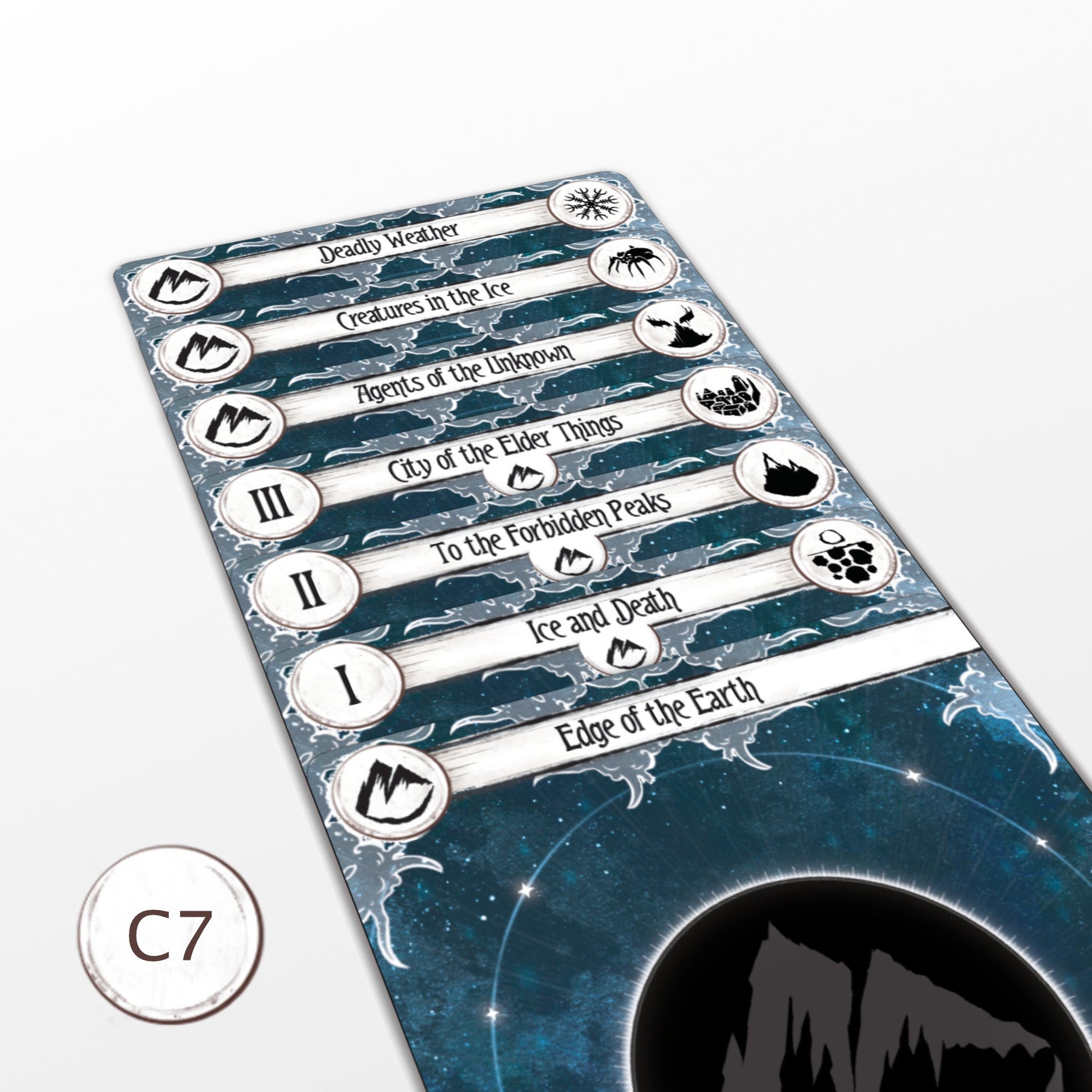 Edge of the Earth with Investigators (C7) - Vertical & Horizontal - Arkham Horror LCG Dividers - 30pcs C7 / Vertical Edge of the Earth with Investigators (C7) - Vertical & Horizontal - Arkham Horror LCG Dividers - 30pcs C7 / Vertical