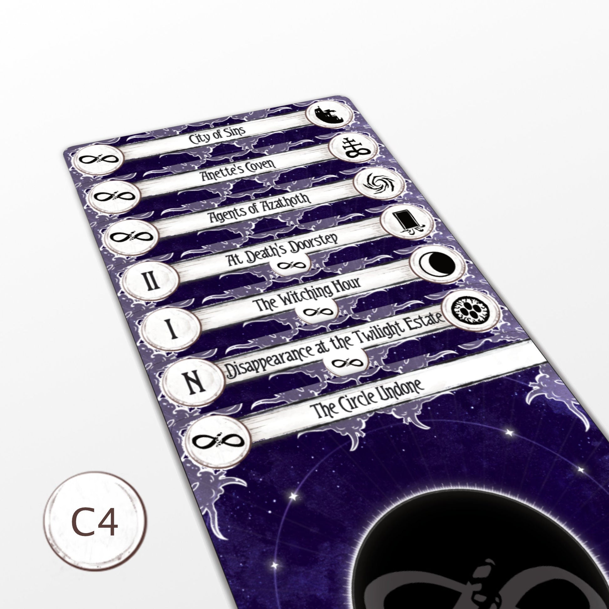 The Circle Undone and Return to Set with Investigators (C4) - Vertical & Horizontal - Arkham Horror LCG Dividers - 45pcs C4 / Vertical The Circle Undone and Return to Set with Investigators (C4) - Vertical & Horizontal - Arkham Horror LCG Dividers - 45pcs C4 / Vertical