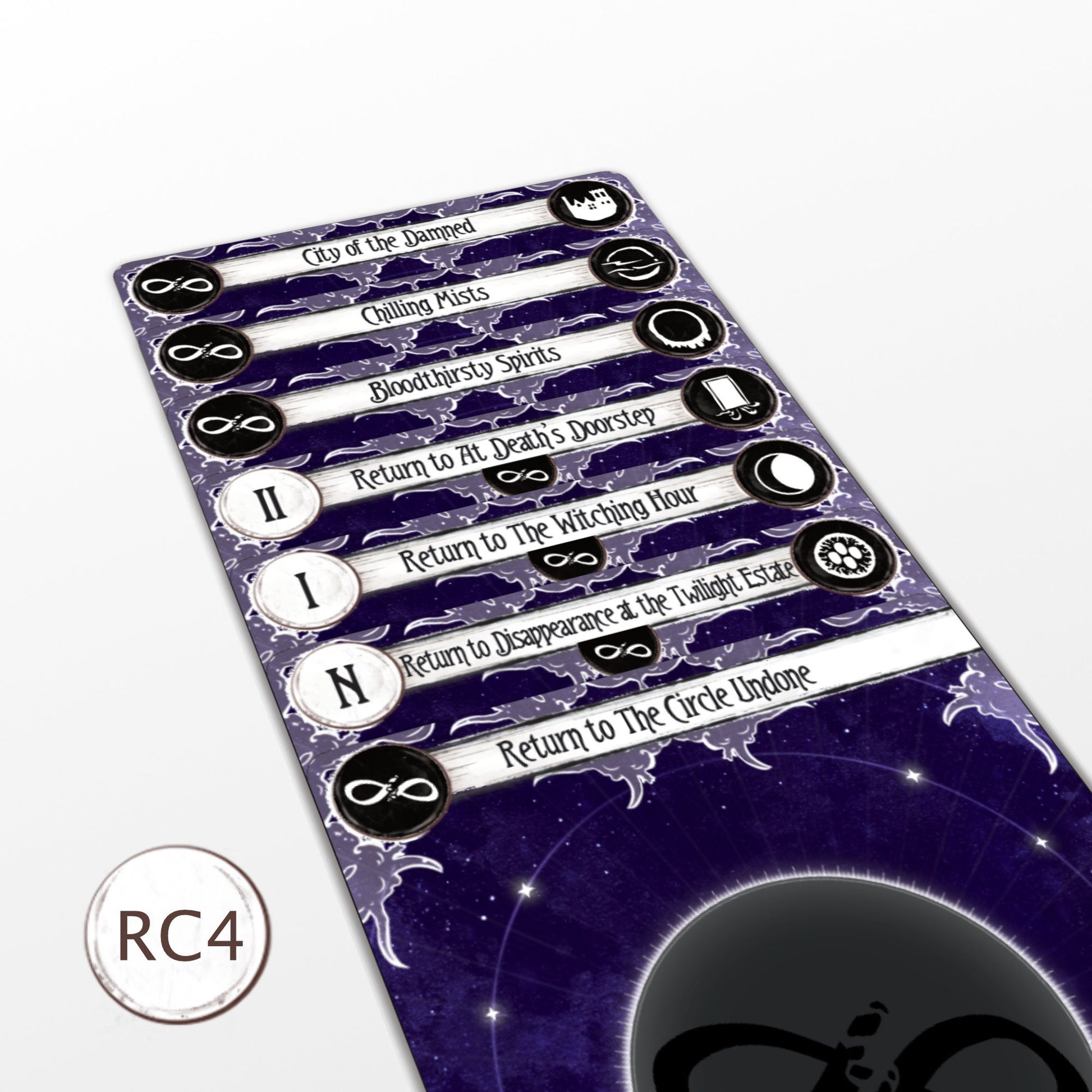 The Circle Undone and Return to Set with Investigators (C4) - Vertical & Horizontal - Arkham Horror LCG Dividers - 45pcs C4 / Vertical The Circle Undone and Return to Set with Investigators (C4) - Vertical & Horizontal - Arkham Horror LCG Dividers - 45pcs C4 / Vertical