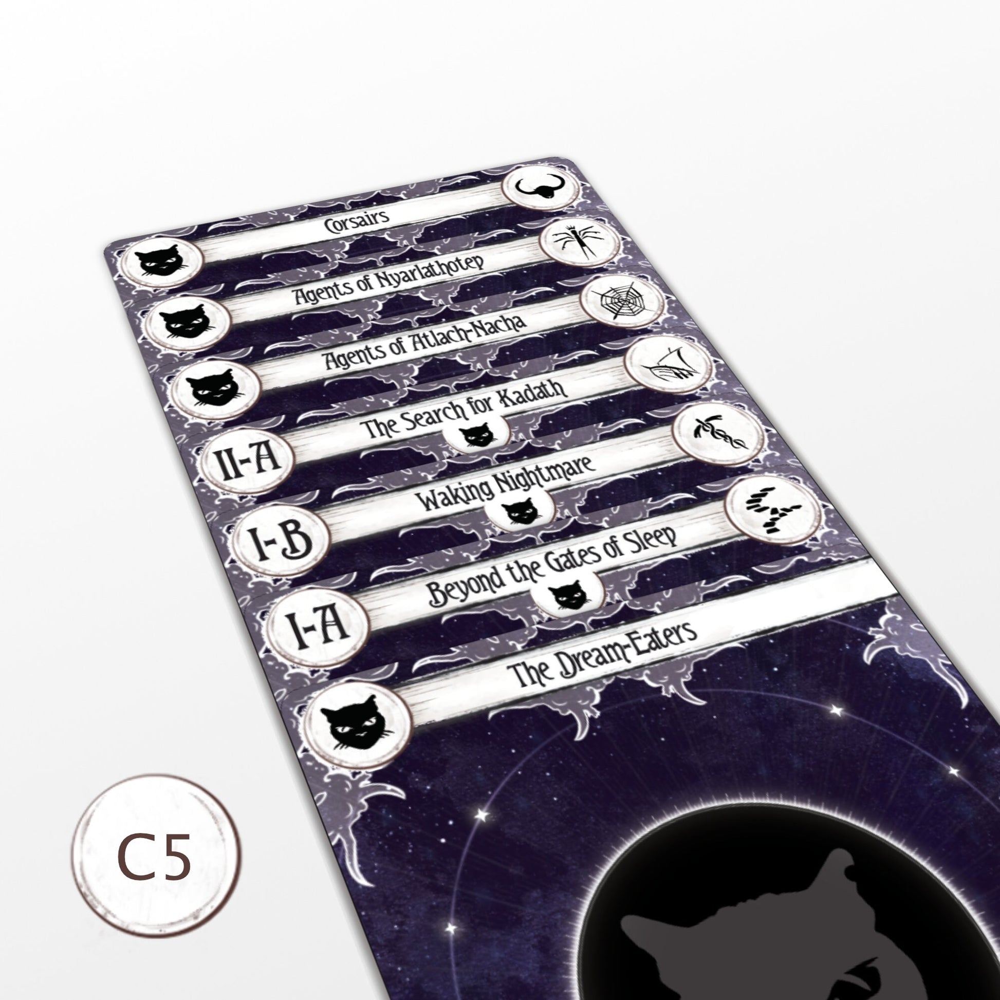 The Dream-Eaters with Investigators (C5) - Vertical & Horizontal - Arkham Horror LCG Dividers - 26pcs All-in C5 / Vertical The Dream-Eaters with Investigators (C5) - Vertical & Horizontal - Arkham Horror LCG Dividers - 26pcs All-in C5 / Vertical