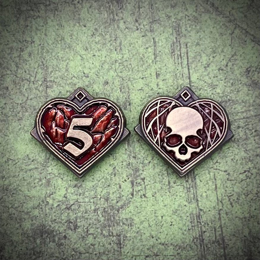 Sanity Health Resource Clue/Doom Upgrade Metal Tokens for Arkham Horror LCG (double-sided, metal, 20mm in diameter)