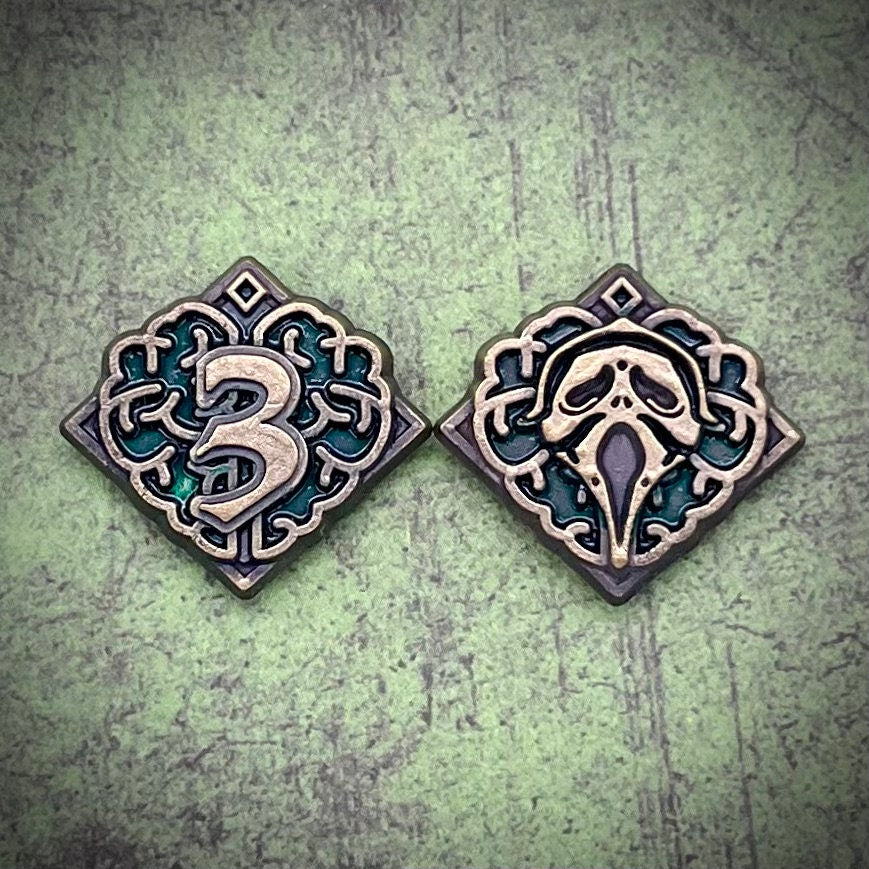 Sanity Health Resource Clue/Doom Upgrade Metal Tokens for Arkham Horror LCG (double-sided, metal, 20mm in diameter) Sanity 3s / 10 pieces