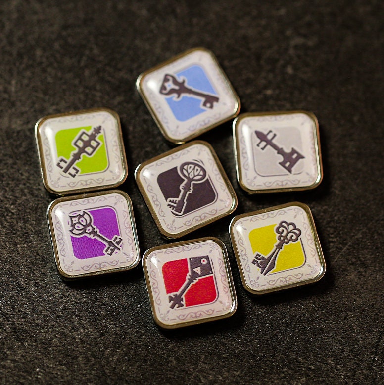 Secrets tokens for Arkham Horror LCG (metal, single-sided, mirrored) Ammo Token Keys Flash Light Stun Tokens