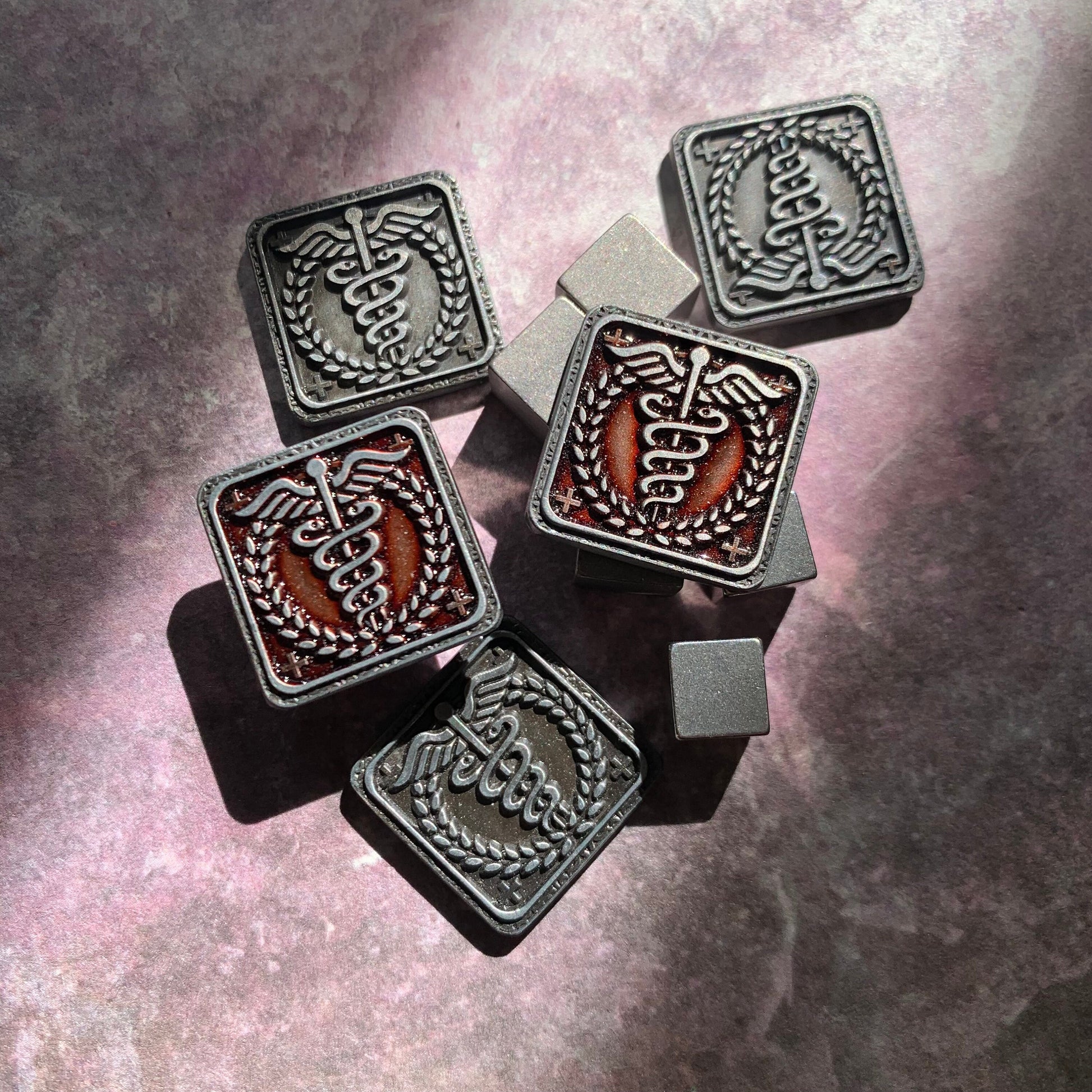 Charge Secret Stun Ammo Flashlight First Aid Strange Solution tokens for Arkham Horror LCG (metal, double-sided)